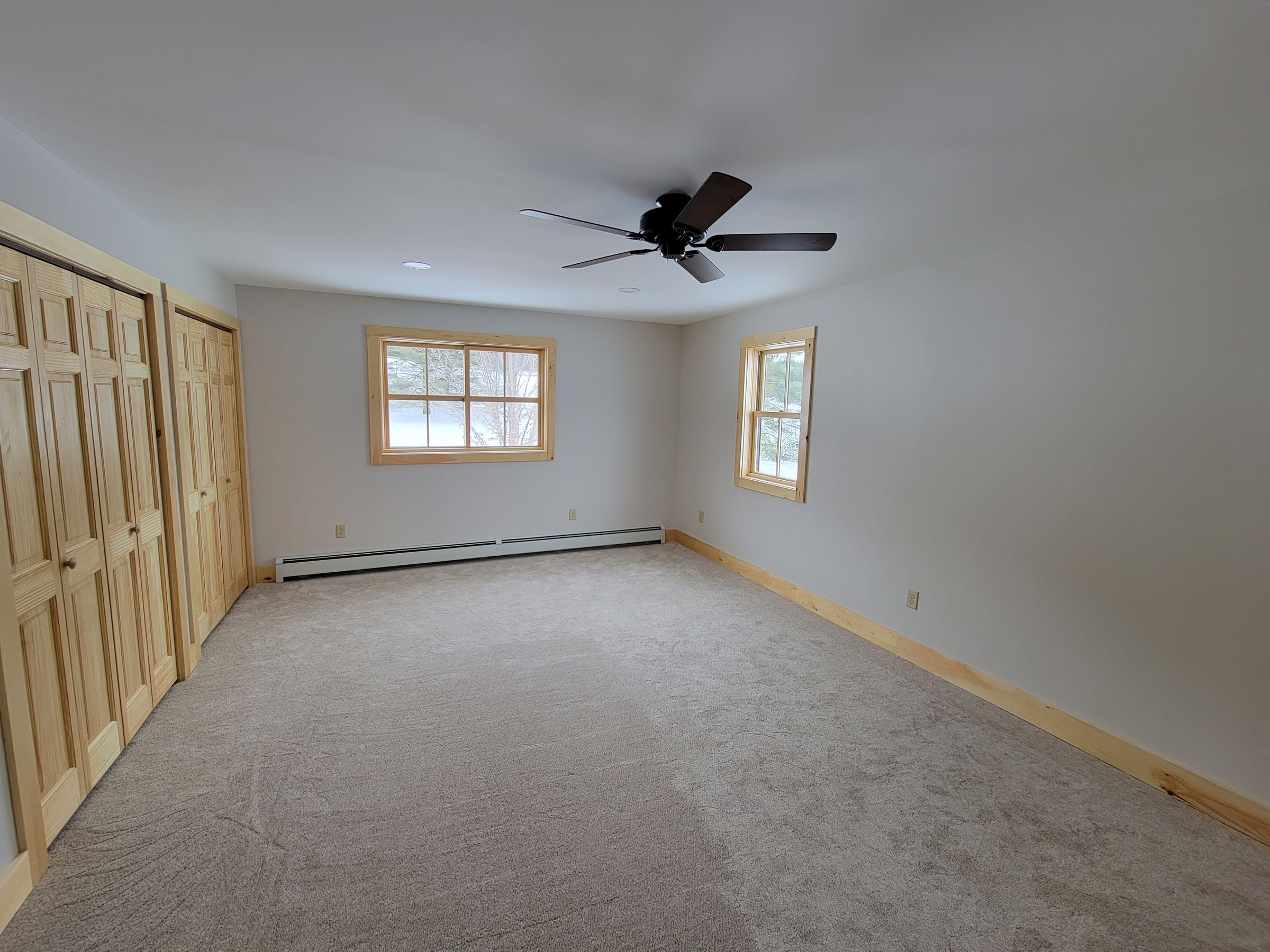 NEW CLOSET DOORS, BASEBOARDS, AND WINDOW/DOOR TRIM