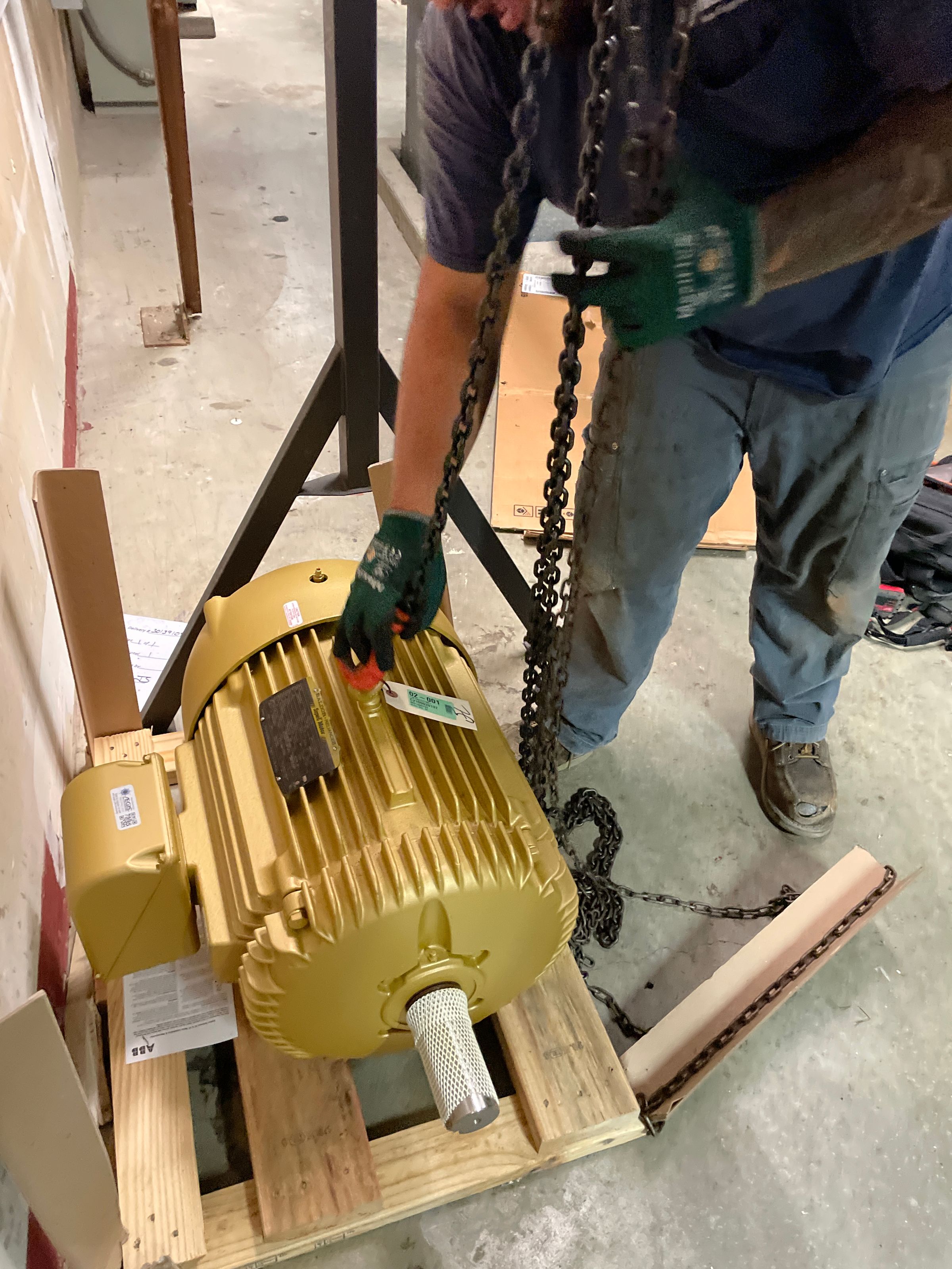 Air Handling Unit (AHU) Supply Fan Motor Replacement
