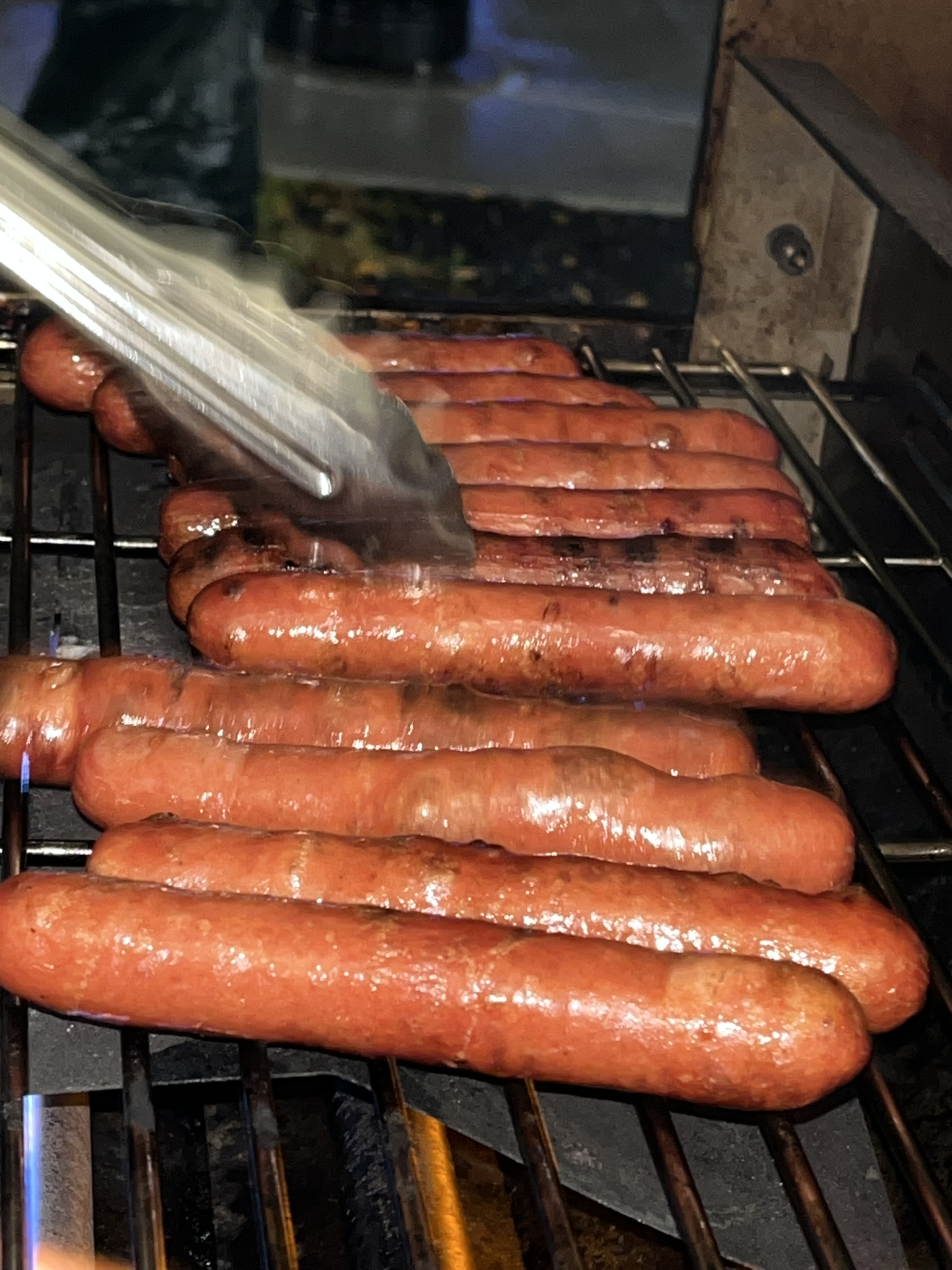 Halal Beef Hot Dogs on the Grill 