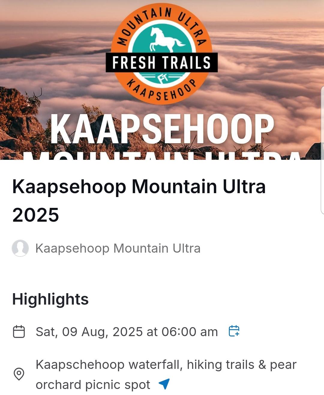  Kaapsehoop Mountain Ultra 2025
