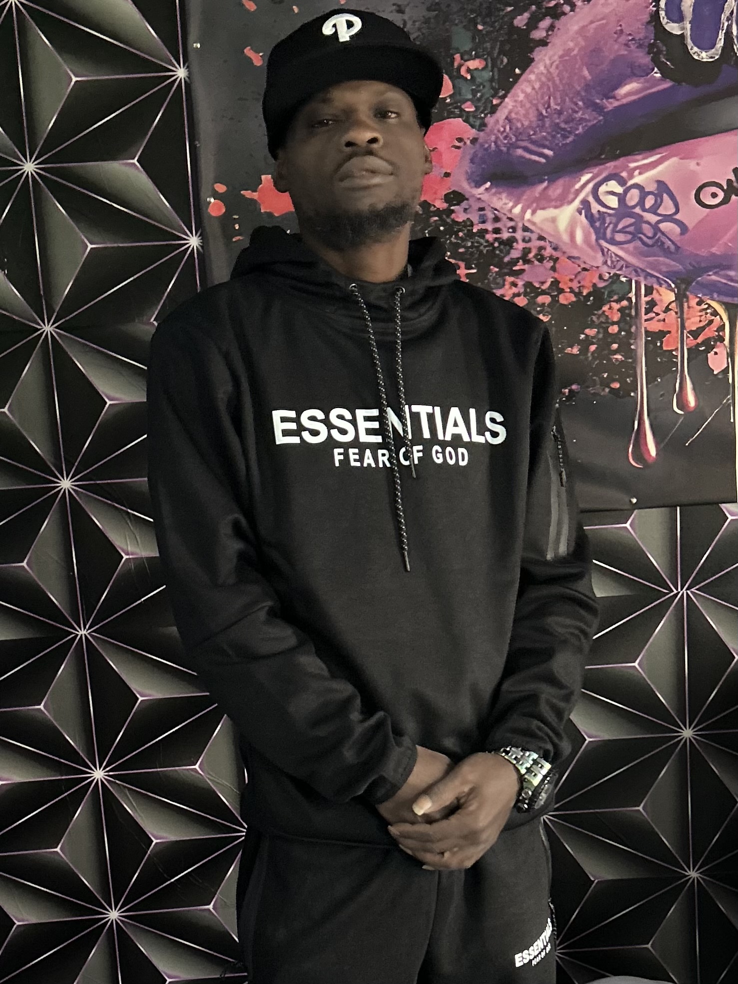 Murk Daddy Essentials Tracksuit Black Philadelphia Phillies SnapBack Hat Black Invicta Watch 1 of 1 