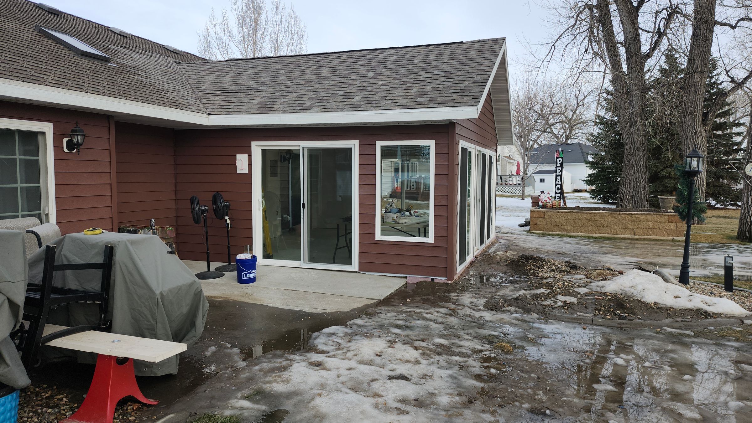 Foundation, Flatwork, Framing, Windows&Doors, Siding&Trim