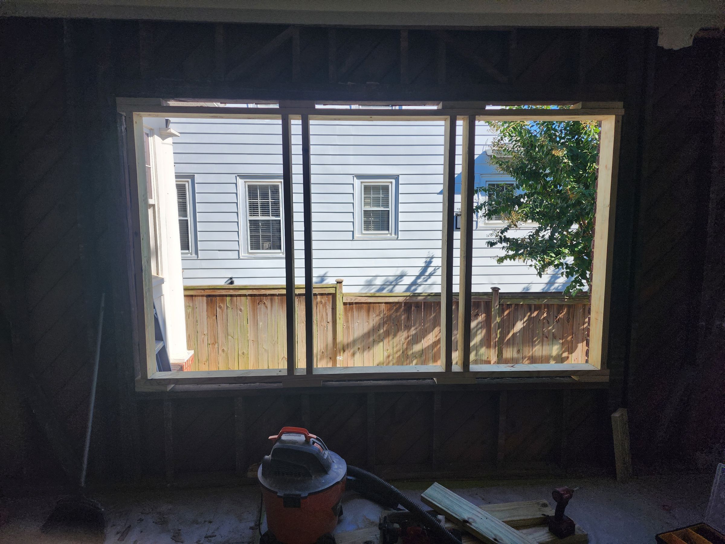 complete demolition and remodeling of windows and walls