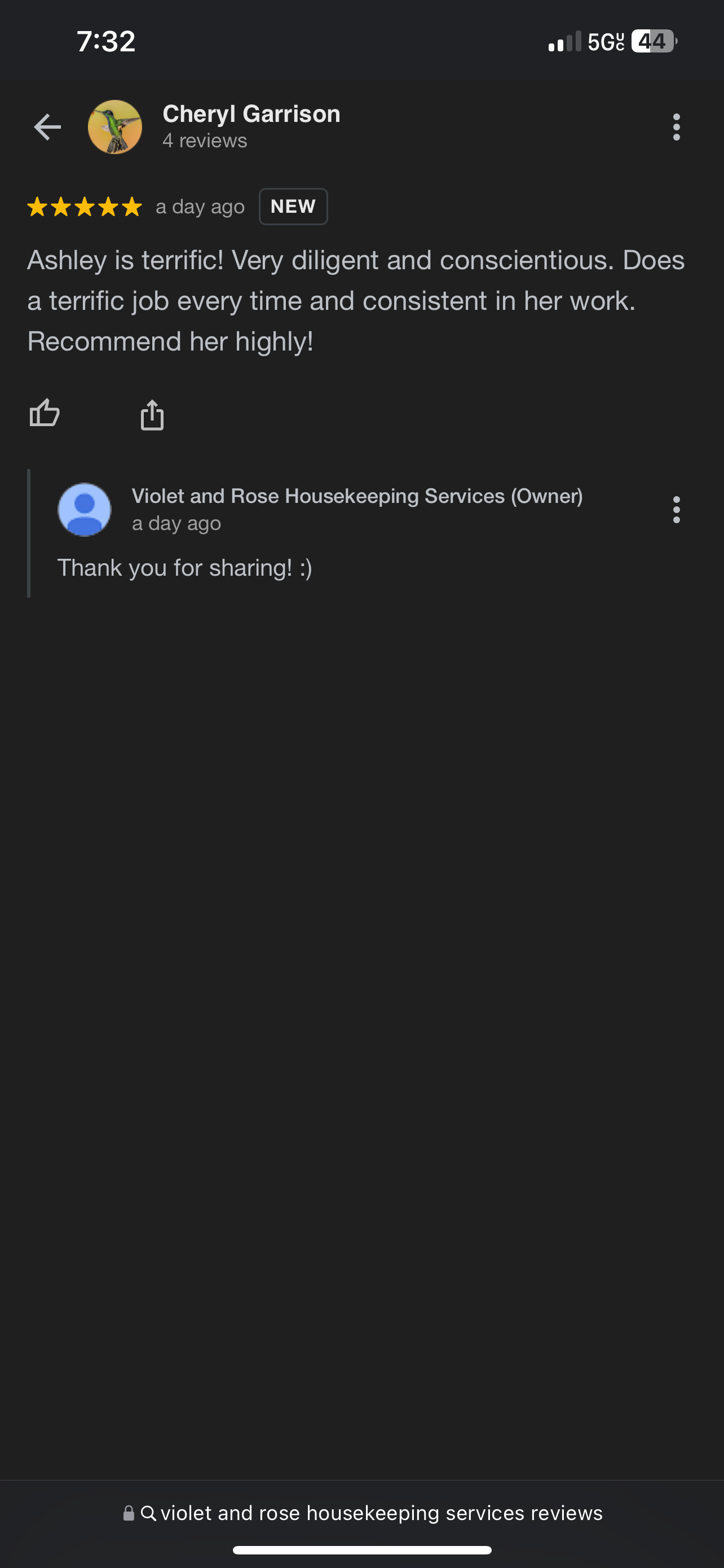 Violet and Rose Housekeeping Services's image