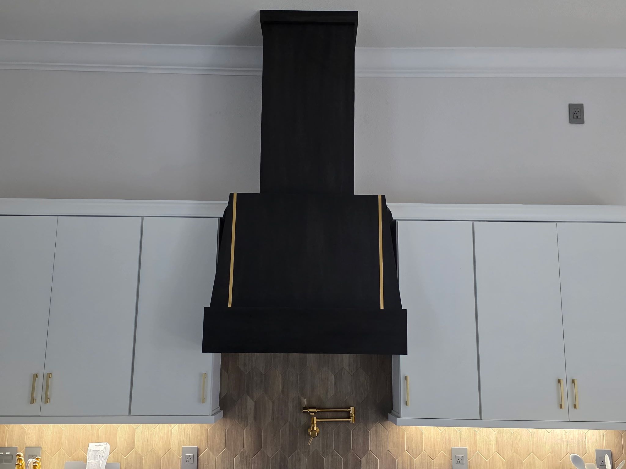 Custom Wooden Range Hood Cover