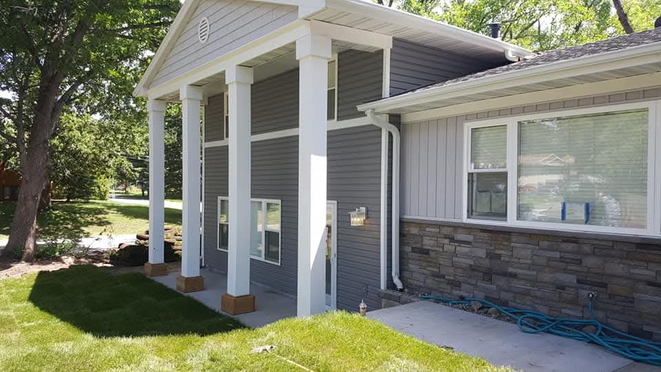 After Landscaping, Siding, Brick, Gutters, Windows & Doors