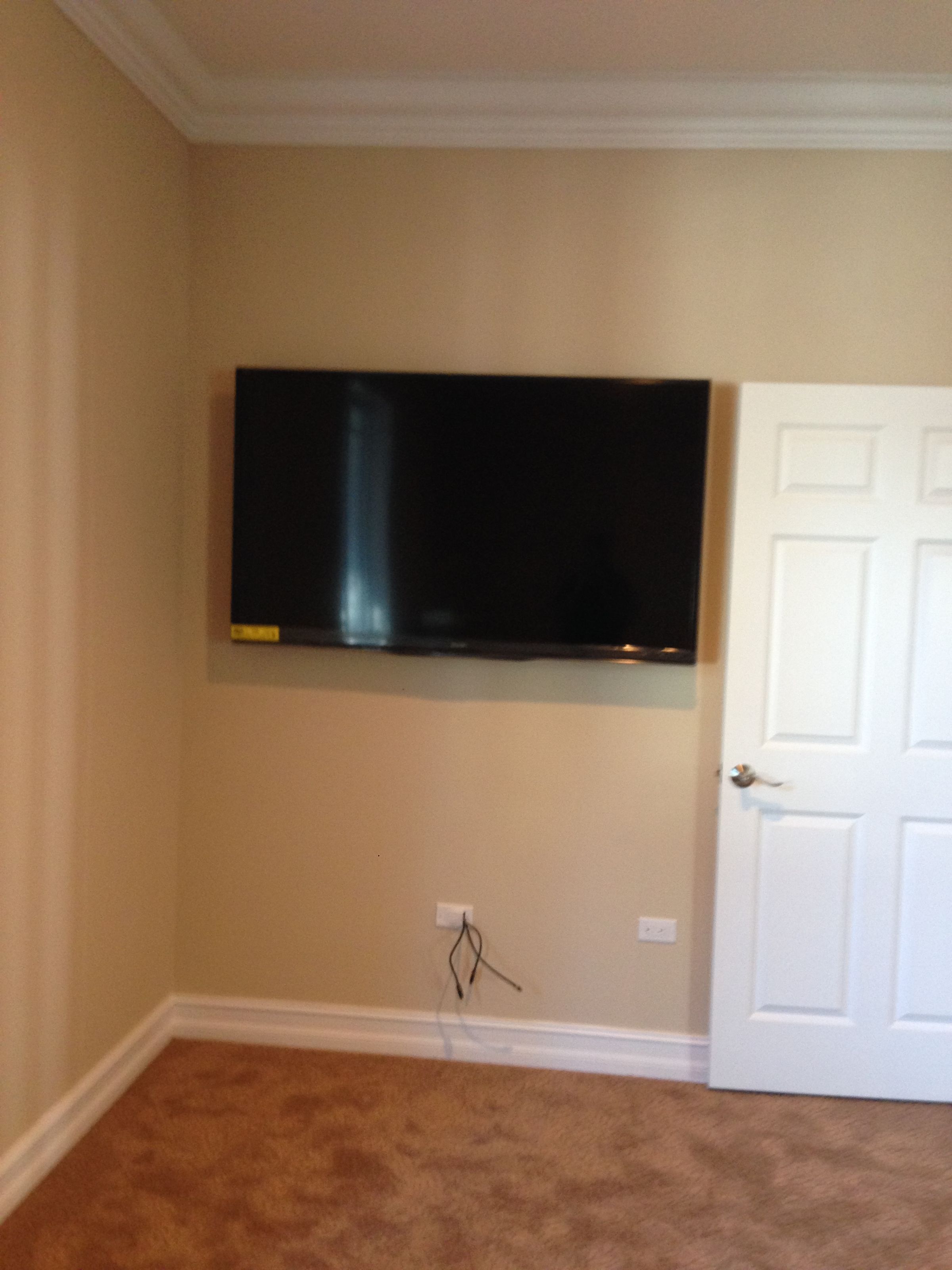 TV Mounting with cable concealment in Palmetto Bay