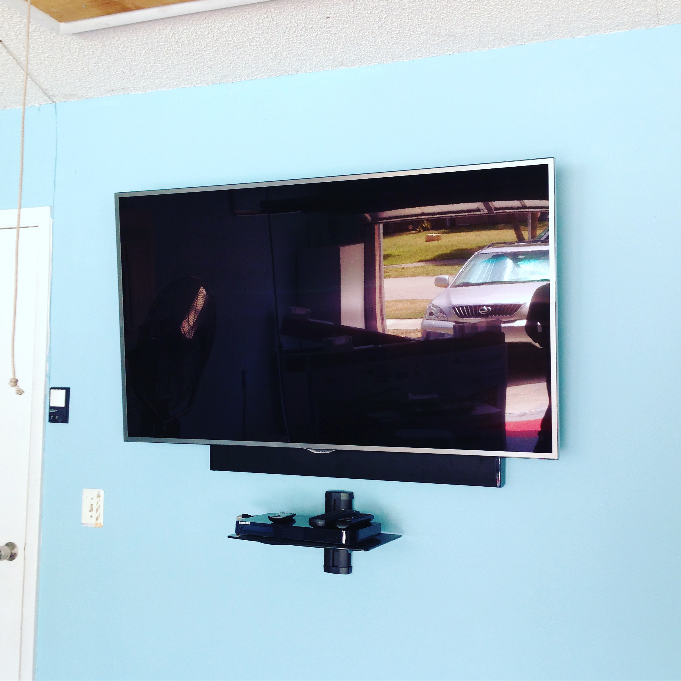 TV mounting with shelf mounted Homestead FL