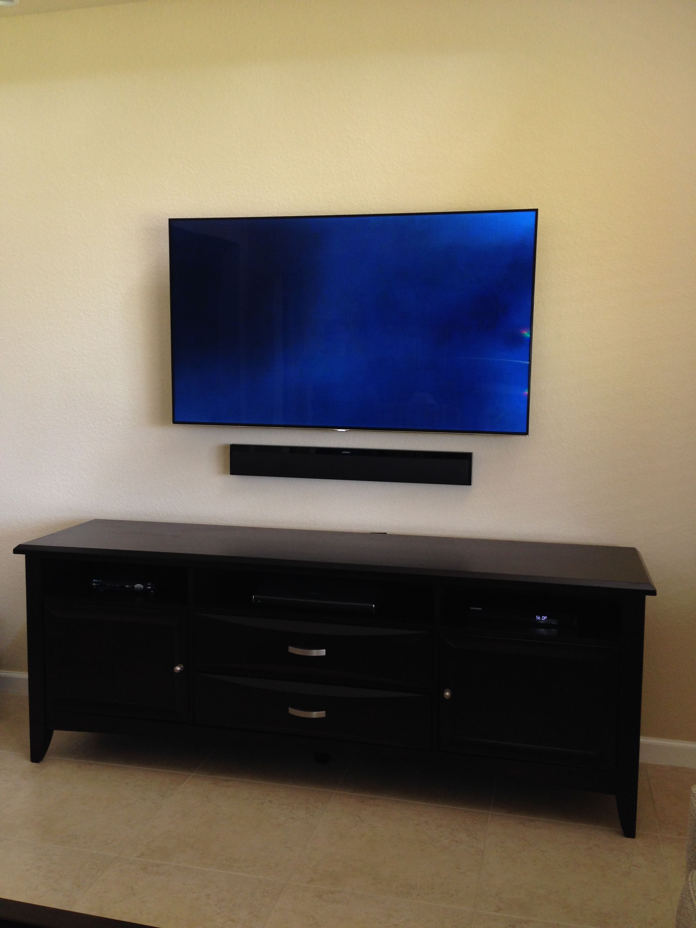 TV Mounted with Sound bar in Cutler bay