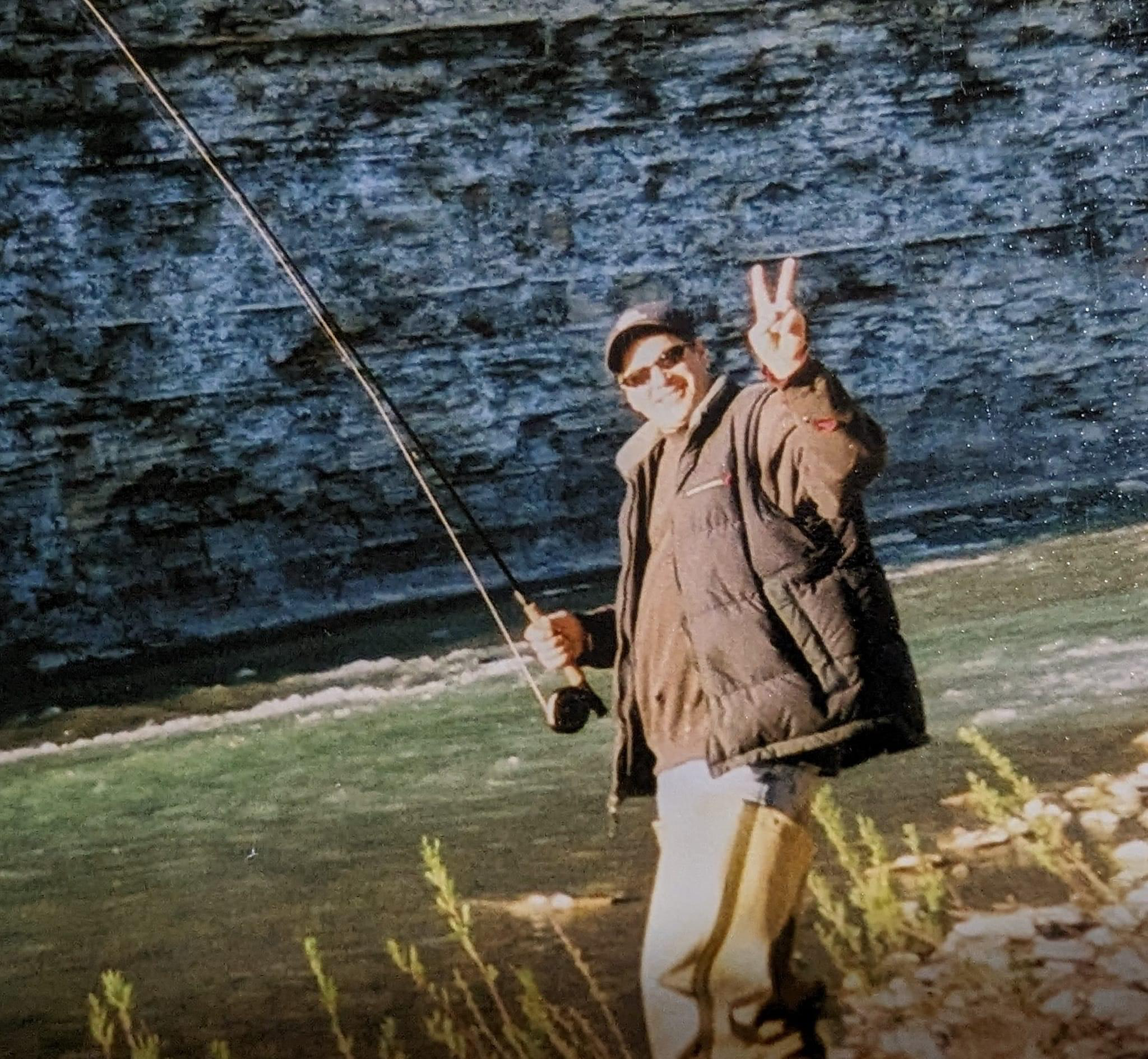 Dad on the river.