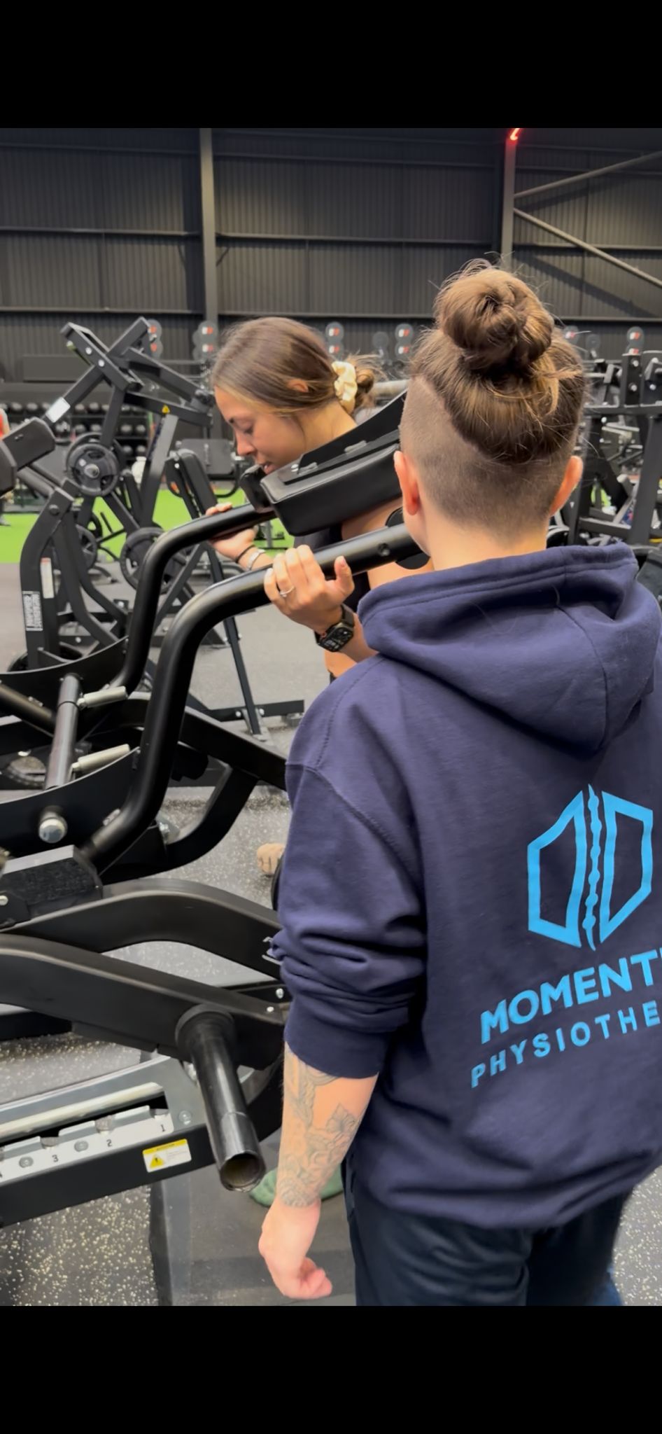 Overseeing a gym session for rehab