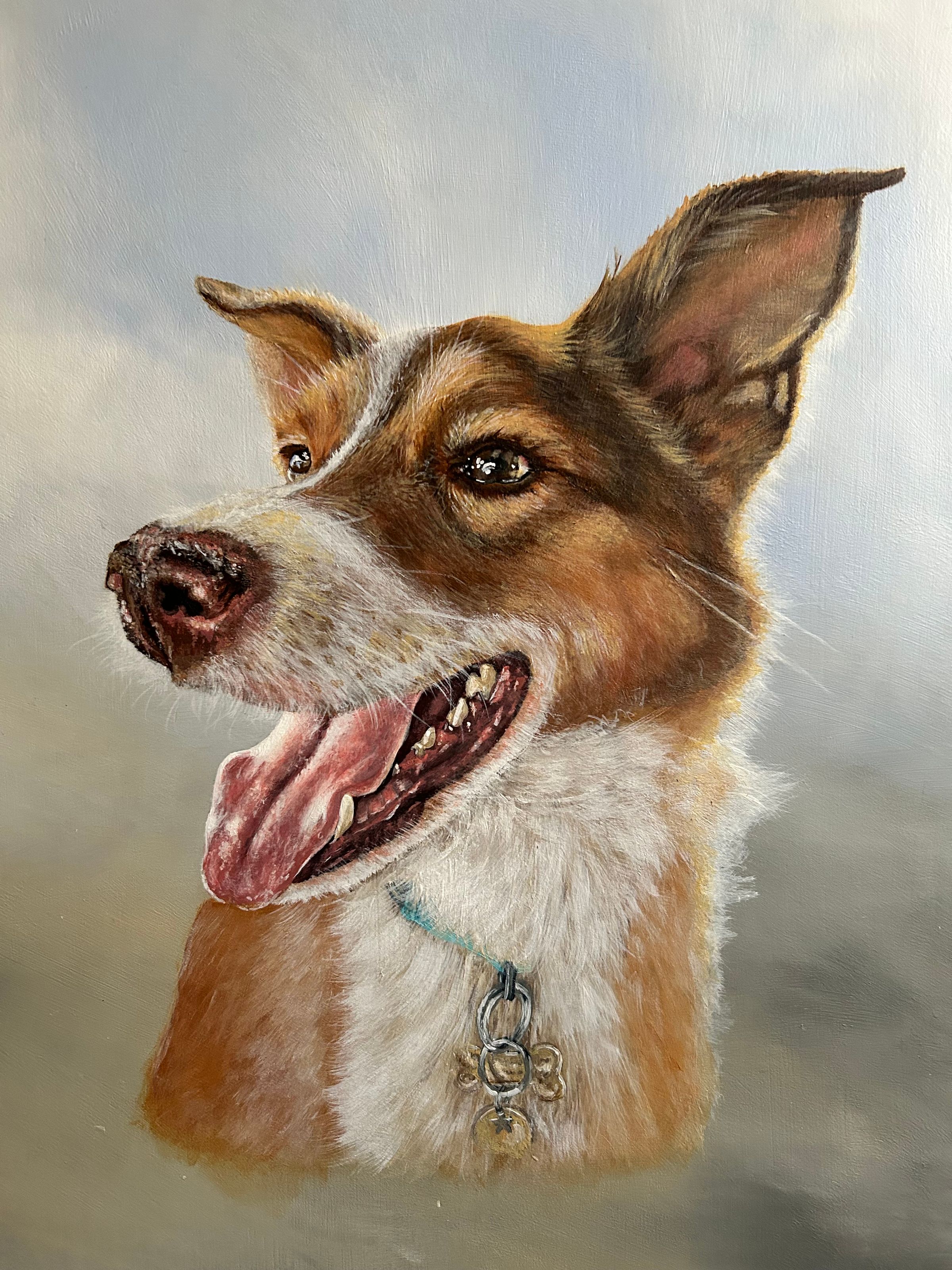 Bryer, acrlylc on wooden panel.