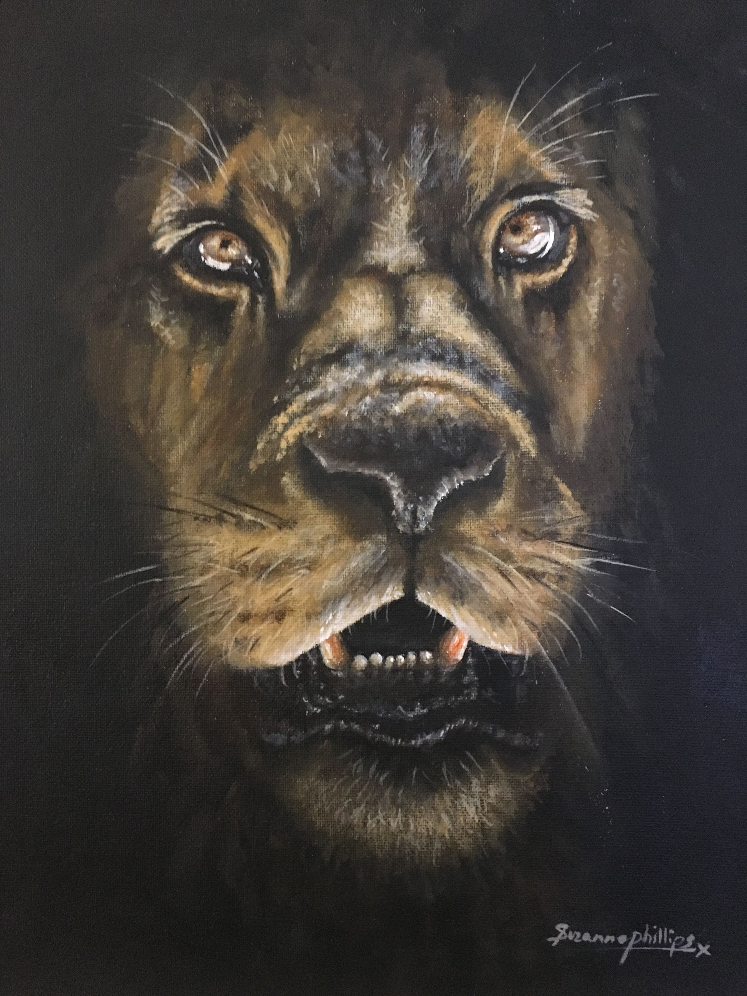 Acrylic on canvas.