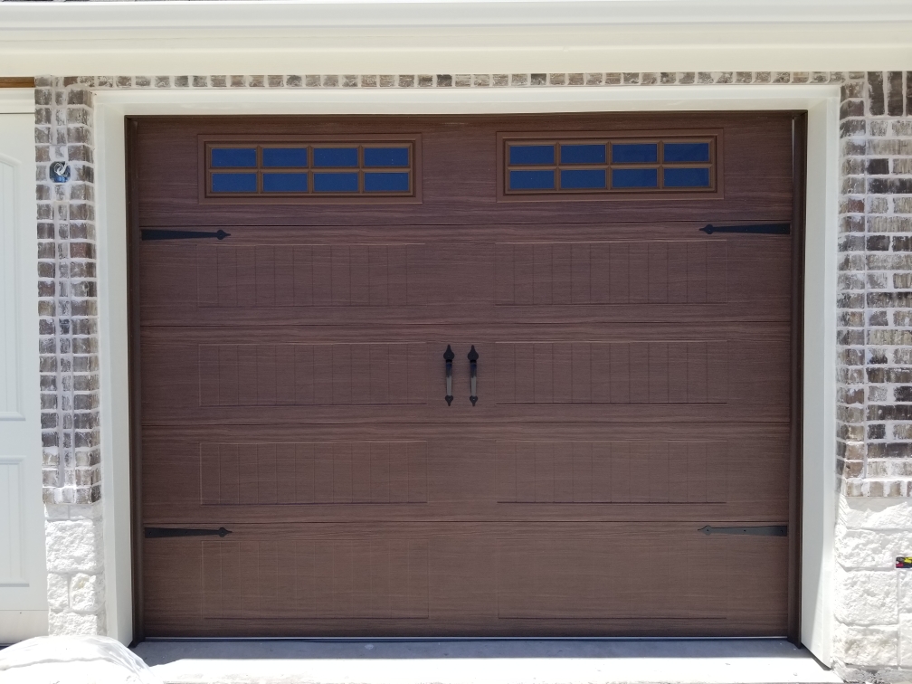 Stamped Carriage- Wood Grain- Clear Glass