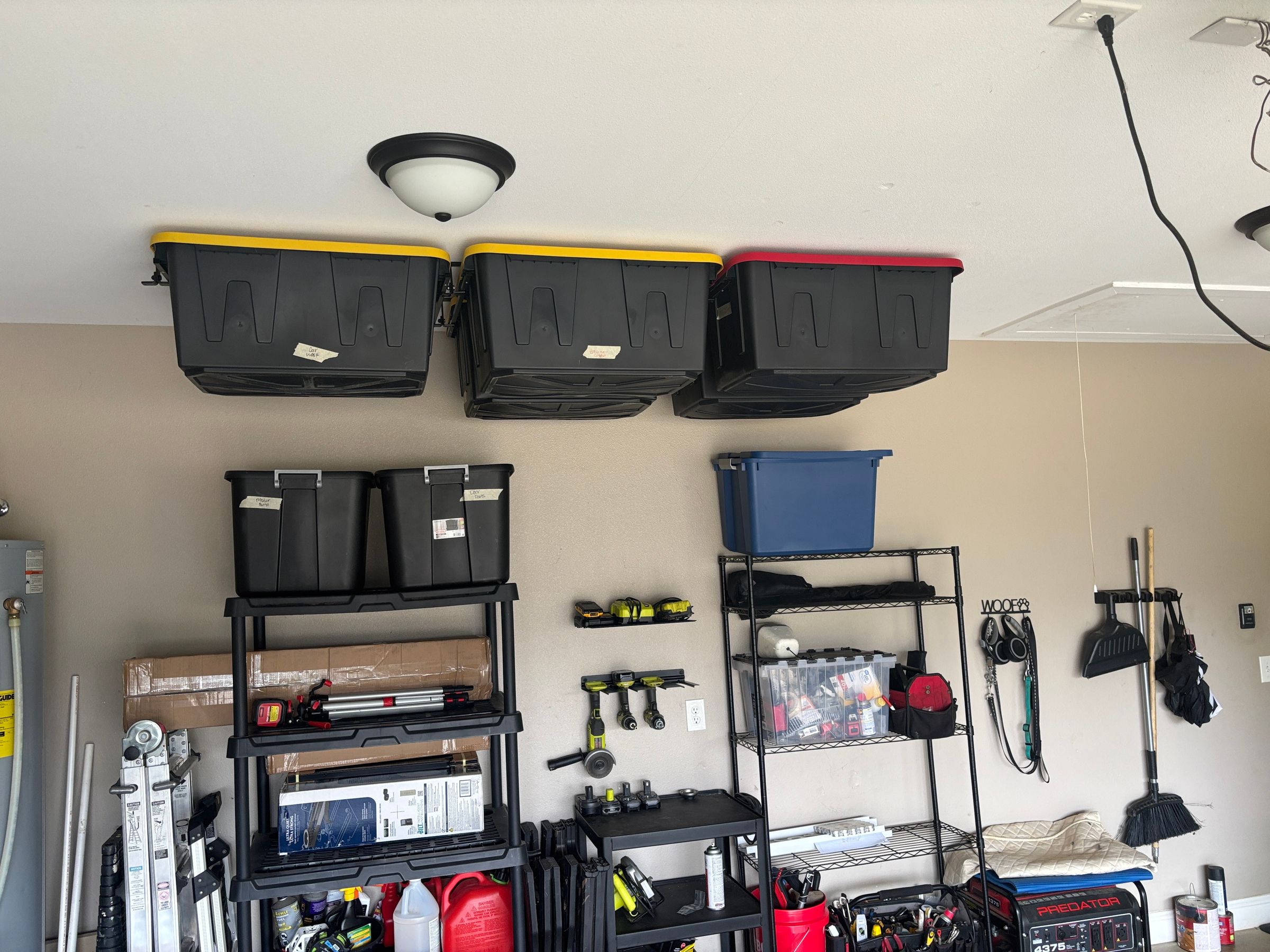 Ceiling mounted Bin Holder