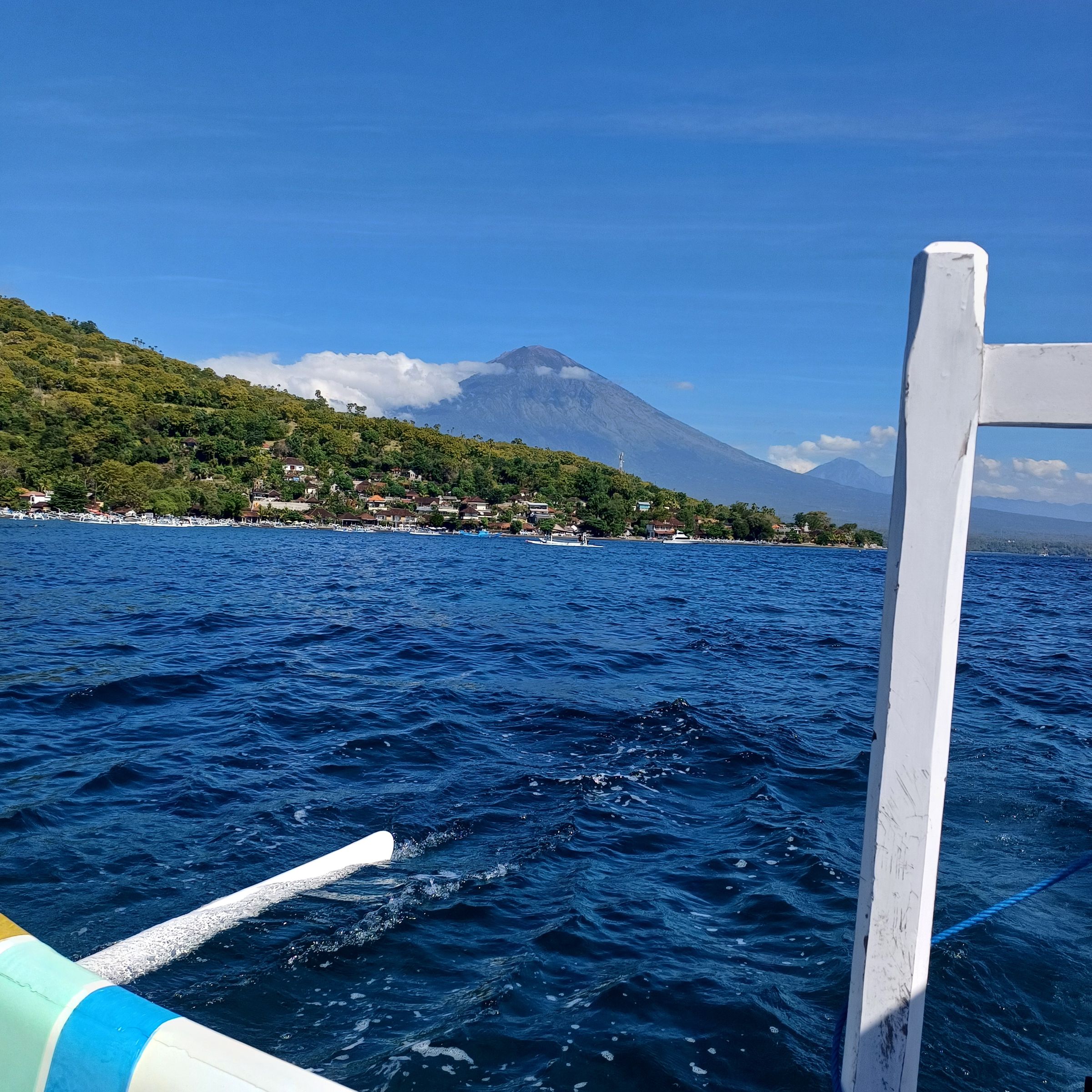 Mt Agung from boat