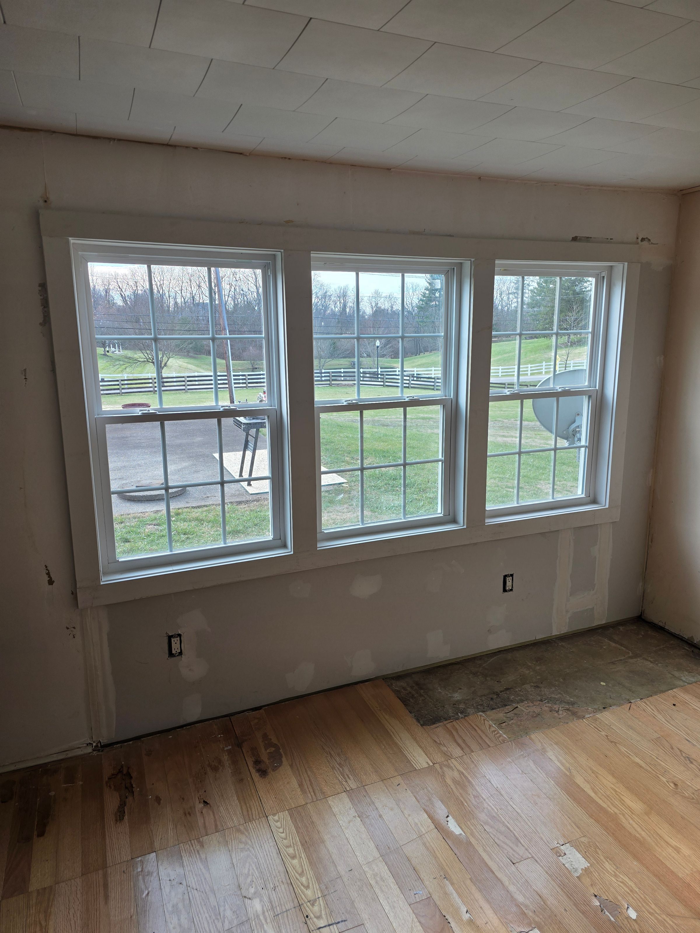 Three new windows to replace one leaking window