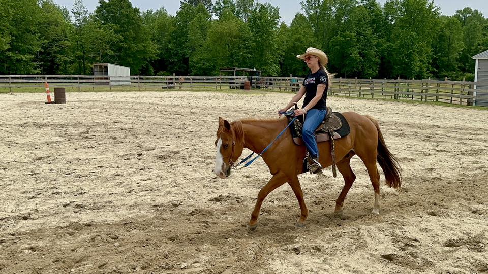 Riding in Arena