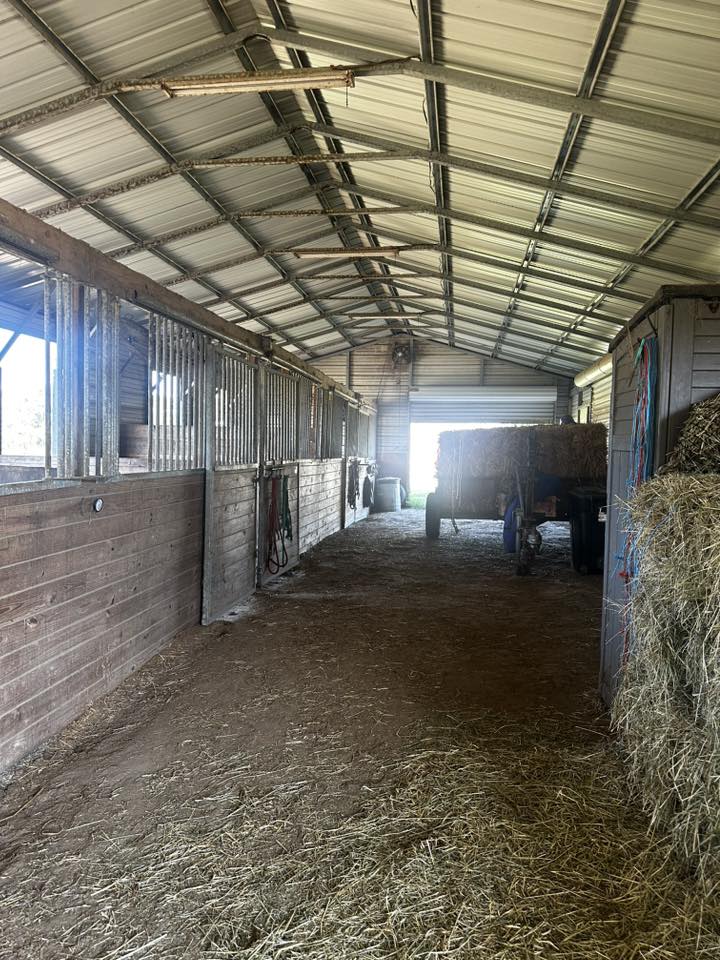 Inside of barn
