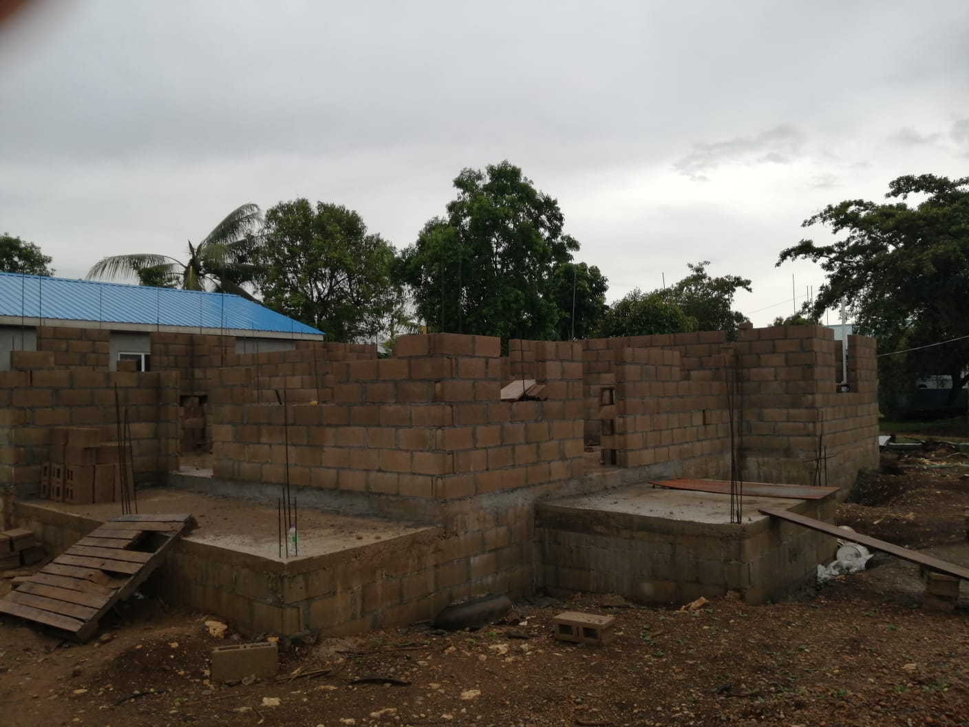 Walls going up
