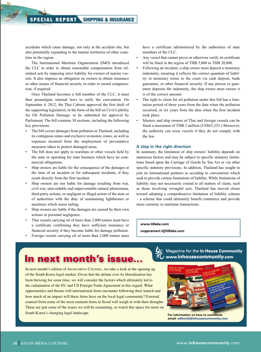 Noppramart Shipping Maritime Insurance Lawyer Thailand's image