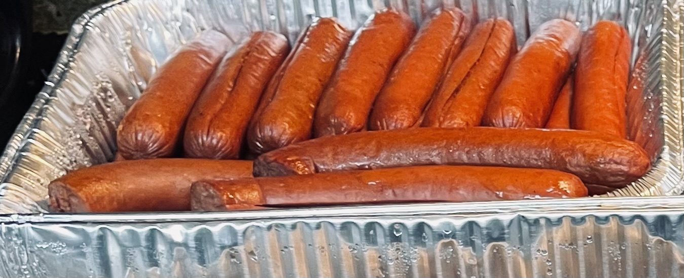 Half smokes juicy and with a snap to it every time you bite you won’t forget 