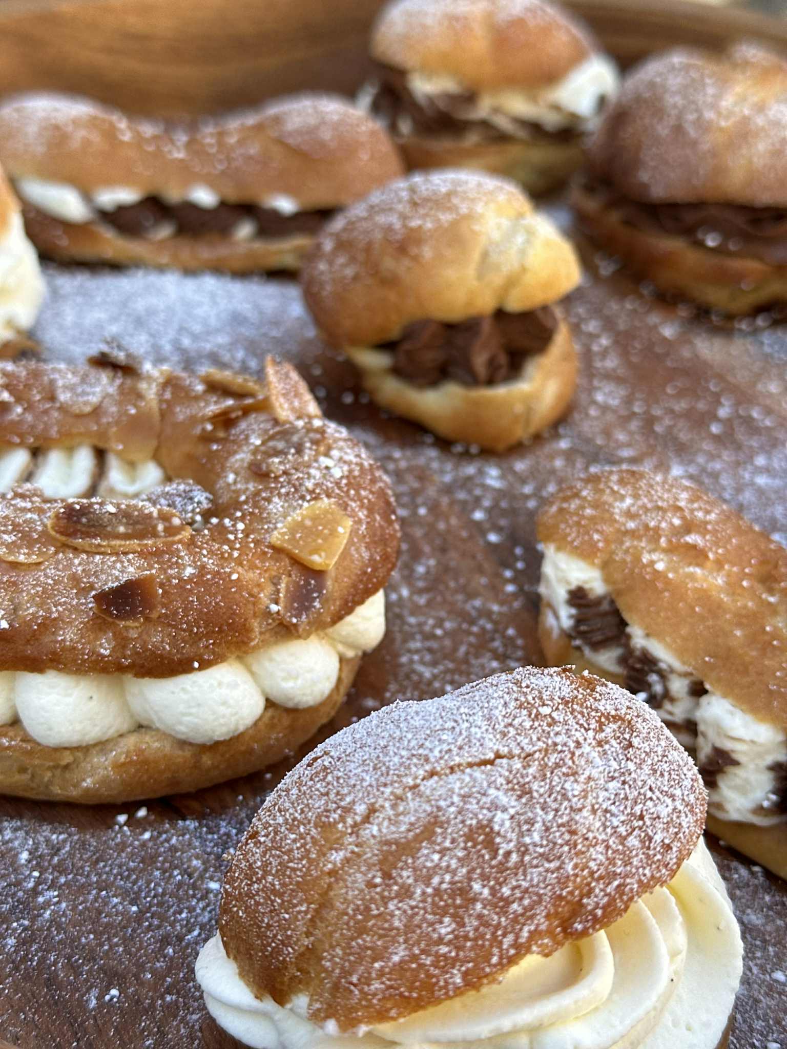 Vanilla, Chocolate, Vanilla and Chocolate Cream