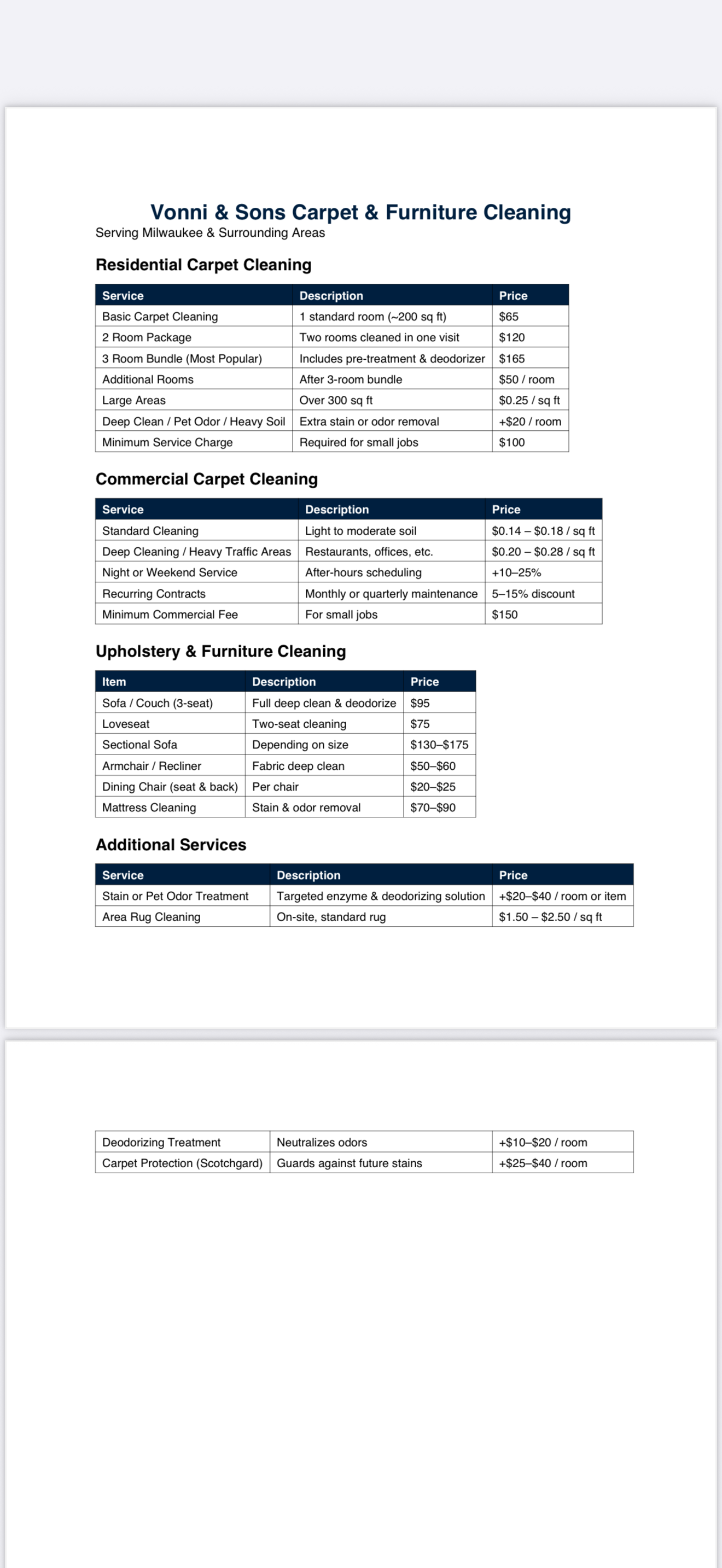 Vonni & Sons Carpet Cleaning's image