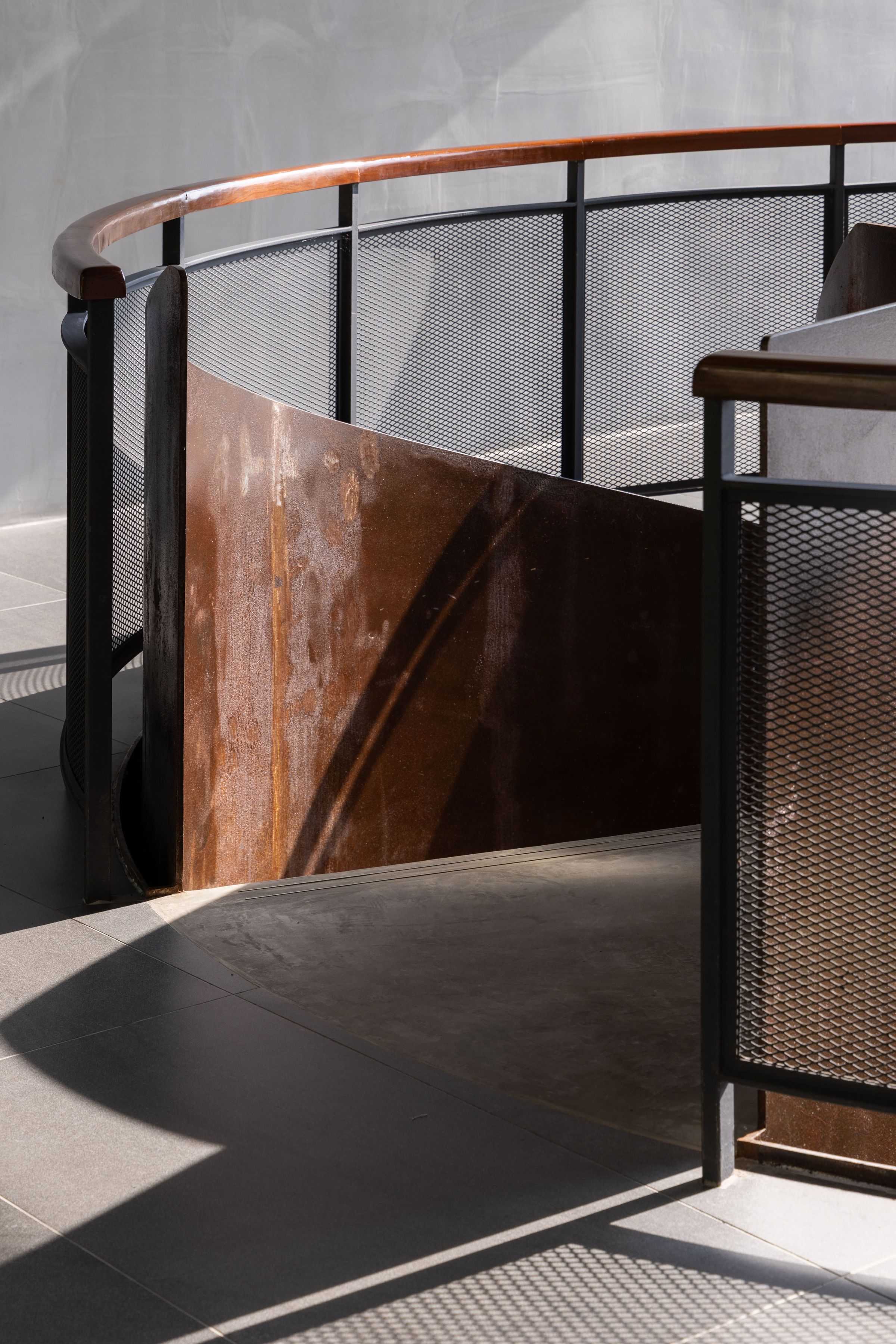 Architectural detail of the SereneNest yoga retreat villa beside the infinity pool