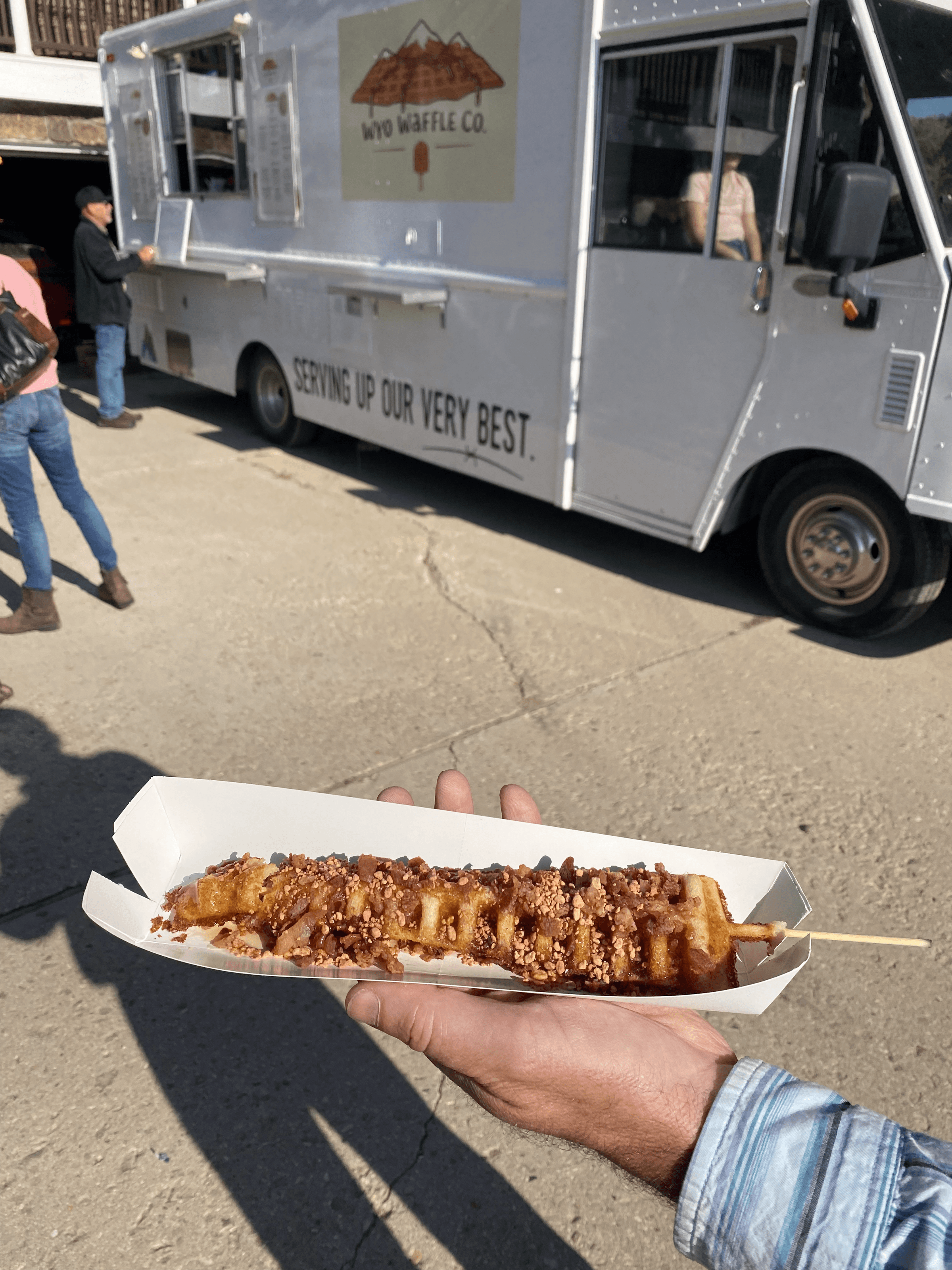Chicken Wrapped In A Waffle With Bacon!