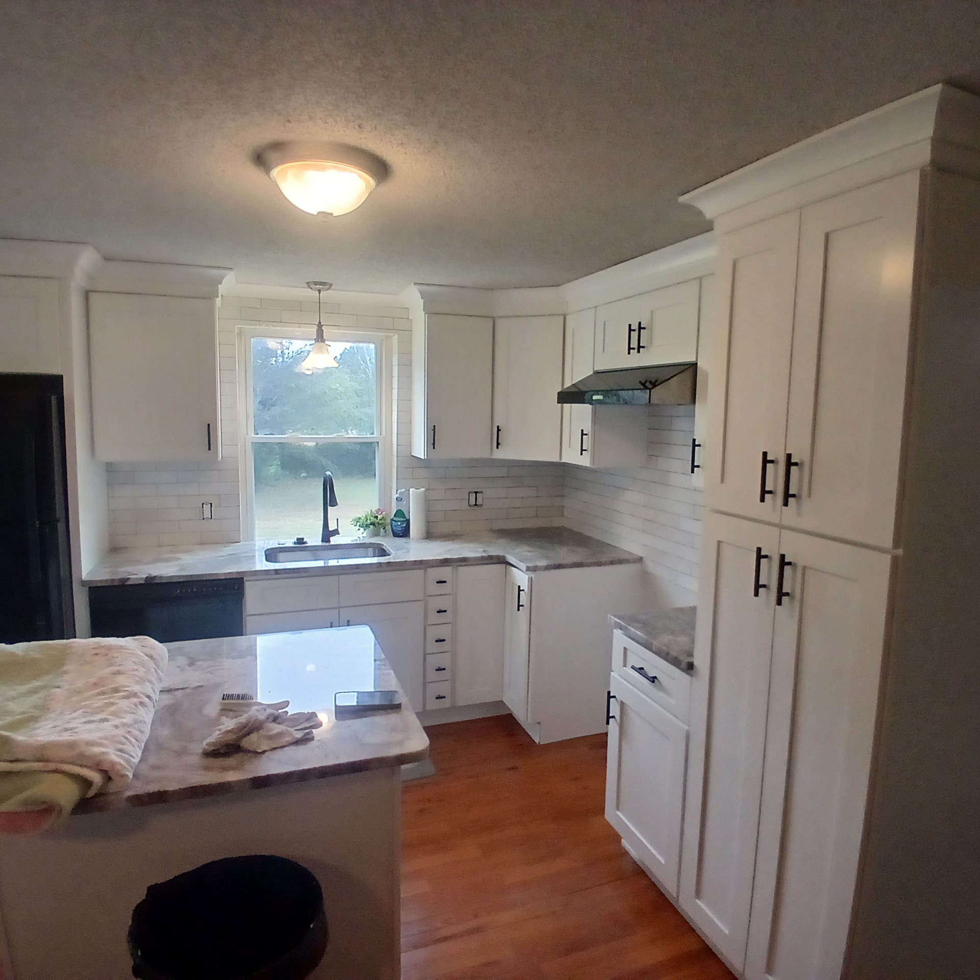 small kitchen cabinet install