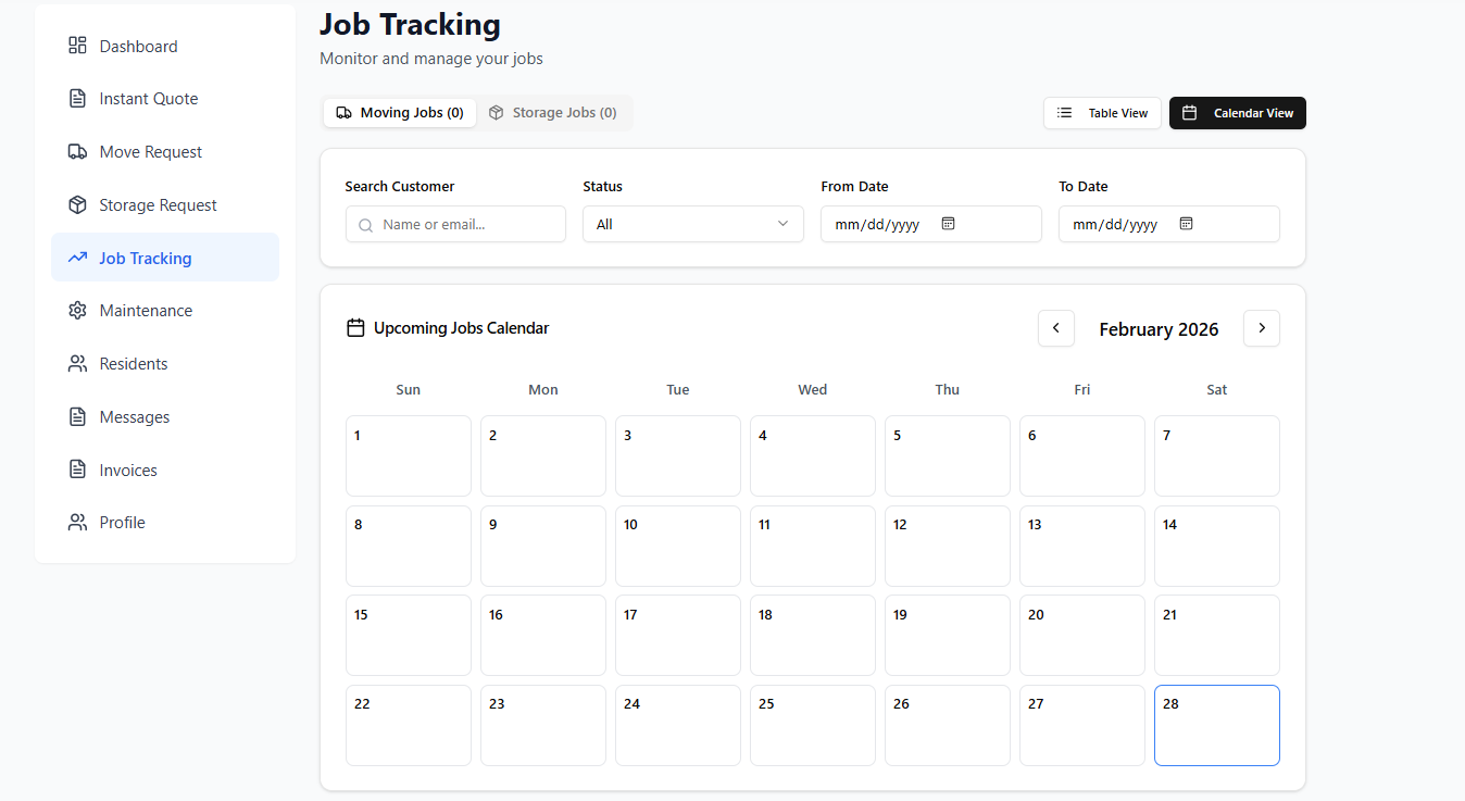 Moving & Storage Live Tracking