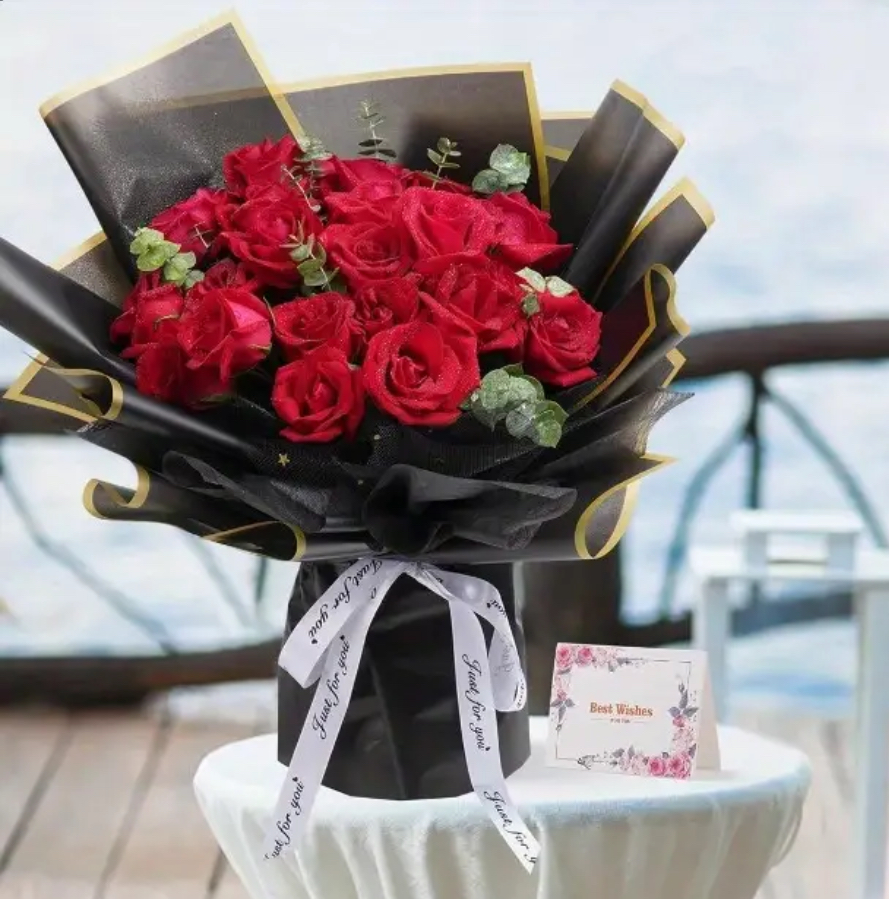 Red Roses and Eucalyptus