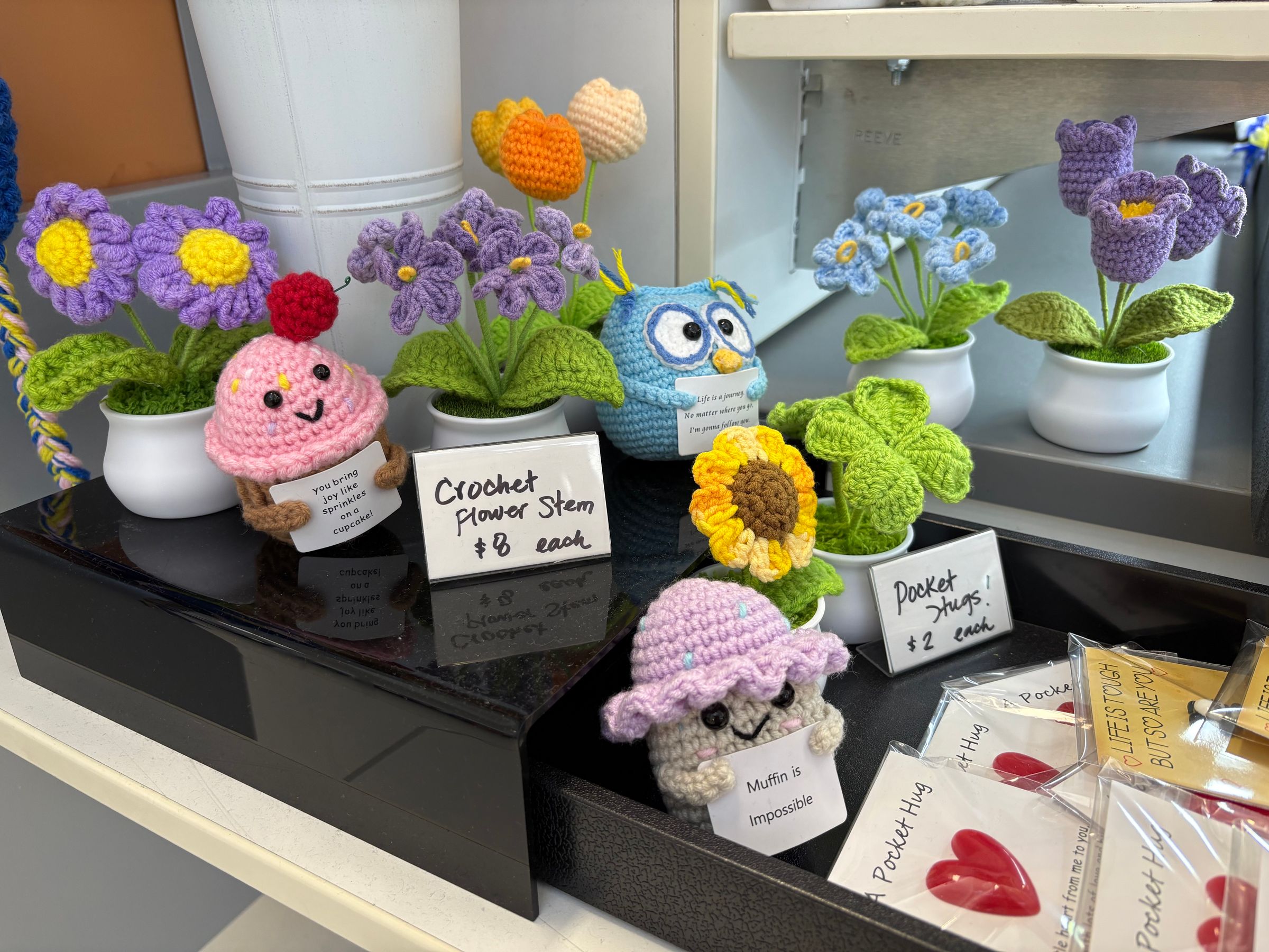 Crochet Animals and Flower Pots