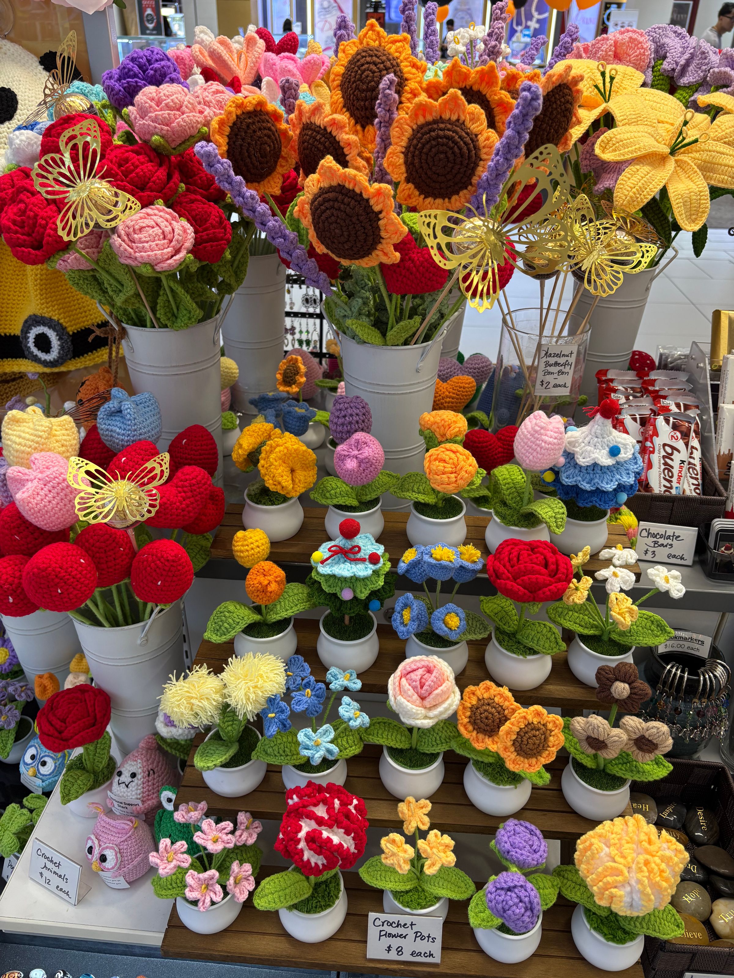 Crochet Flowers (Pots and Stems)