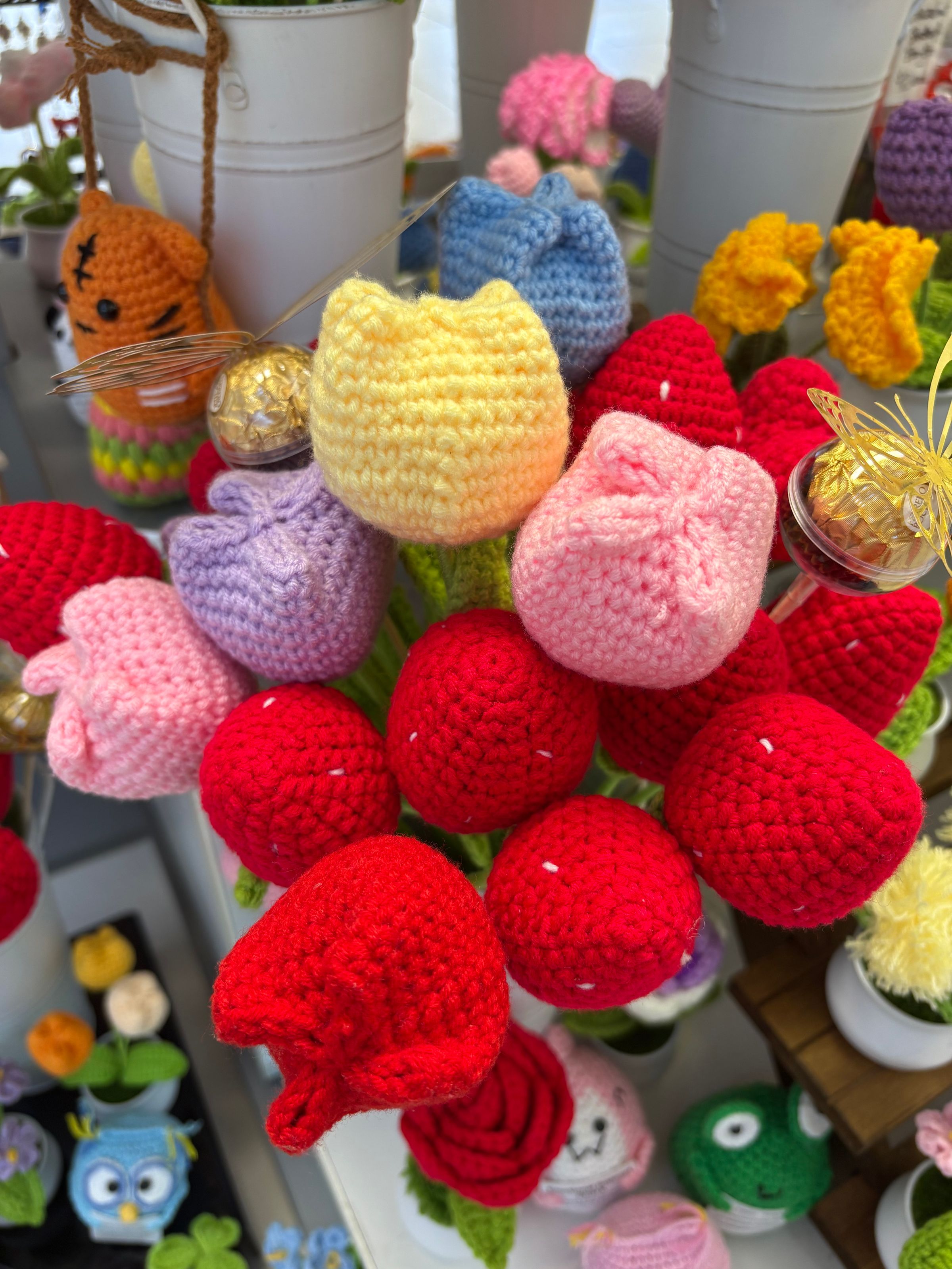 Crochet Turlips and Strawberries