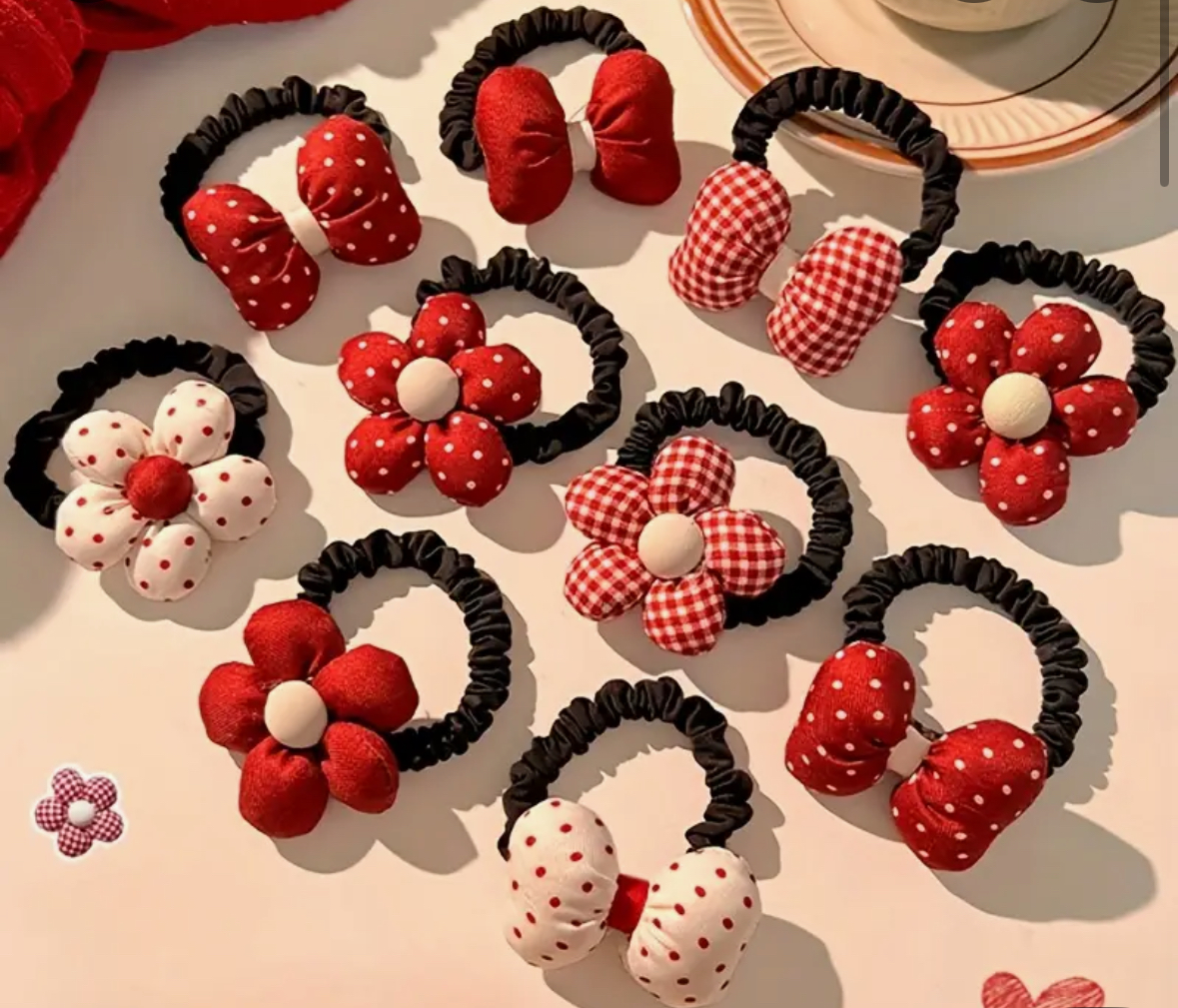 Flowers & Bows Ponytail Ties