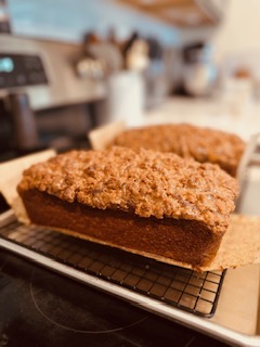 Pumpkin Loaf with Streusel and Maple Drizzle