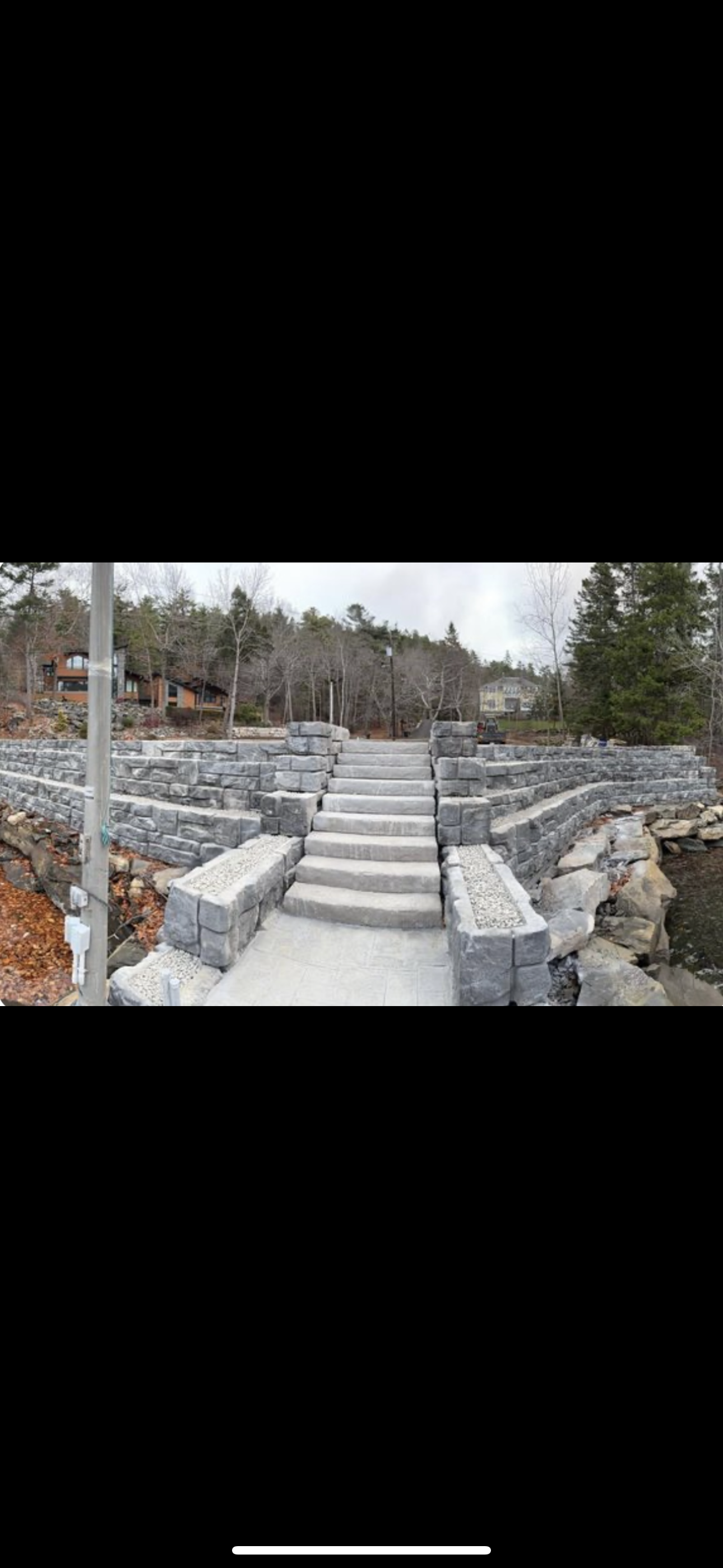 Waterfront Property Retaining wall