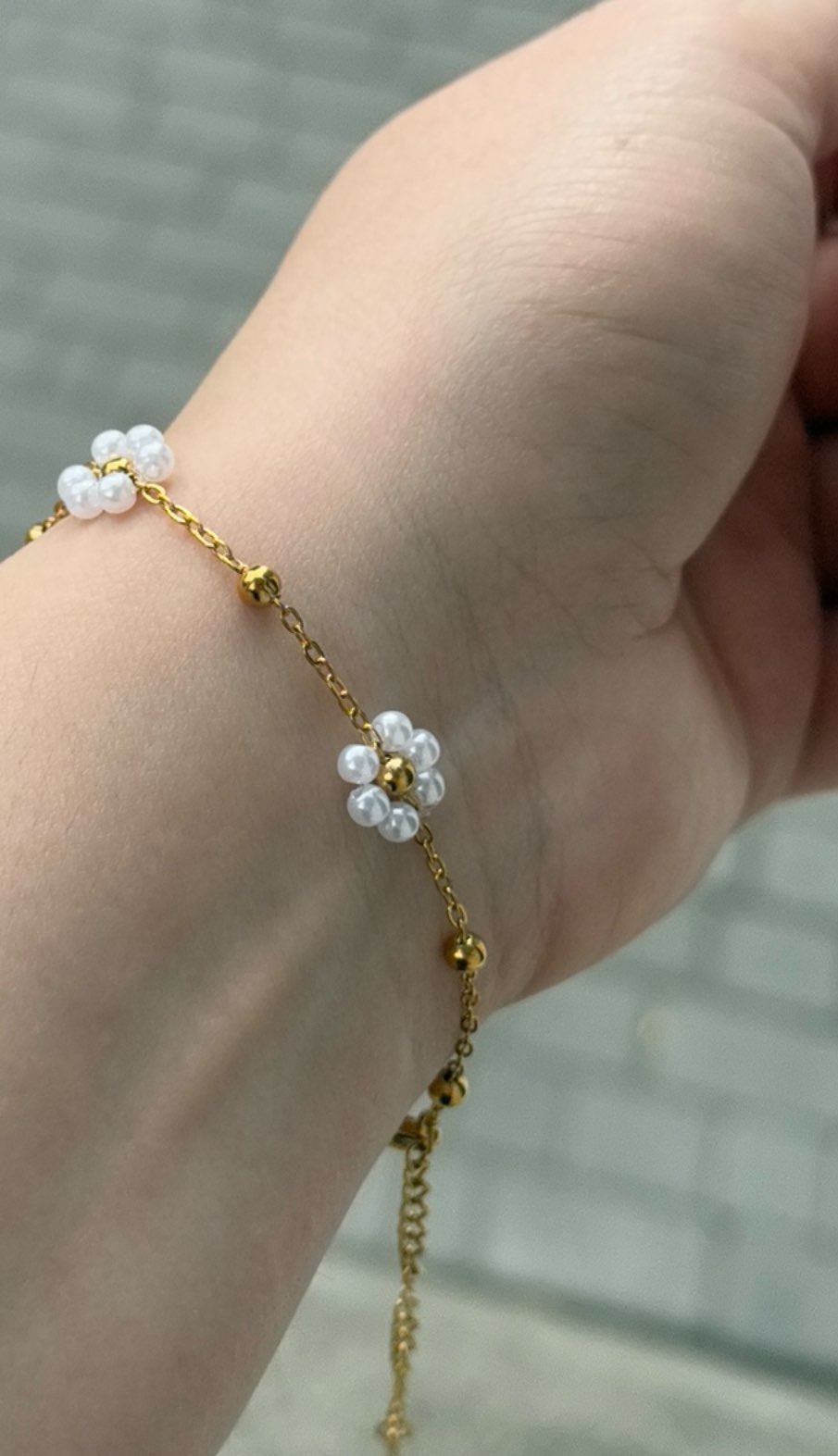 Bracelet white Flower