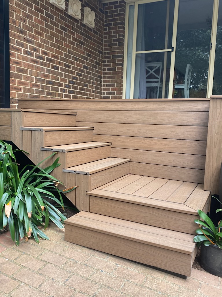 New deck stairs