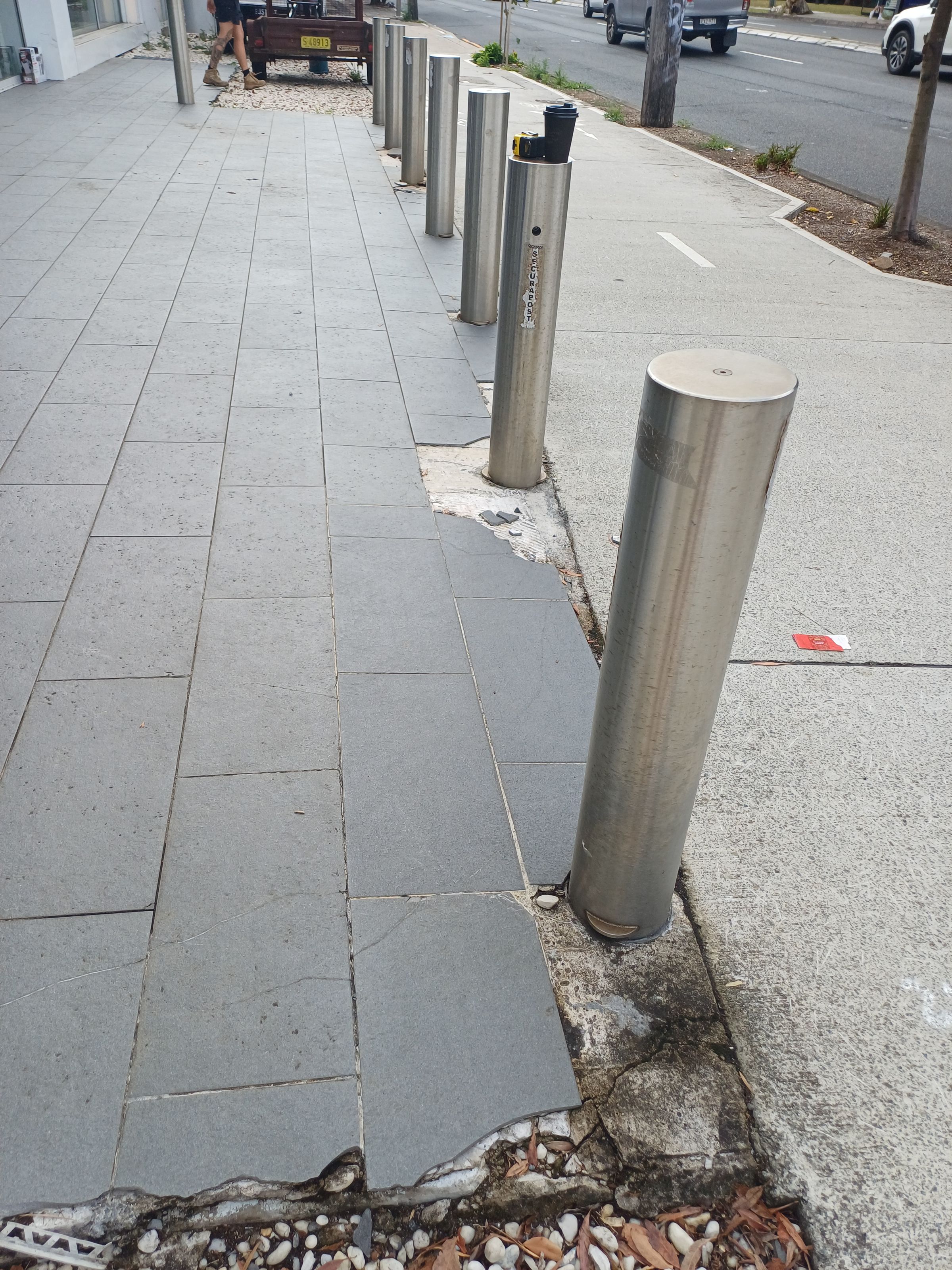 Before - Cracked and broken tiles