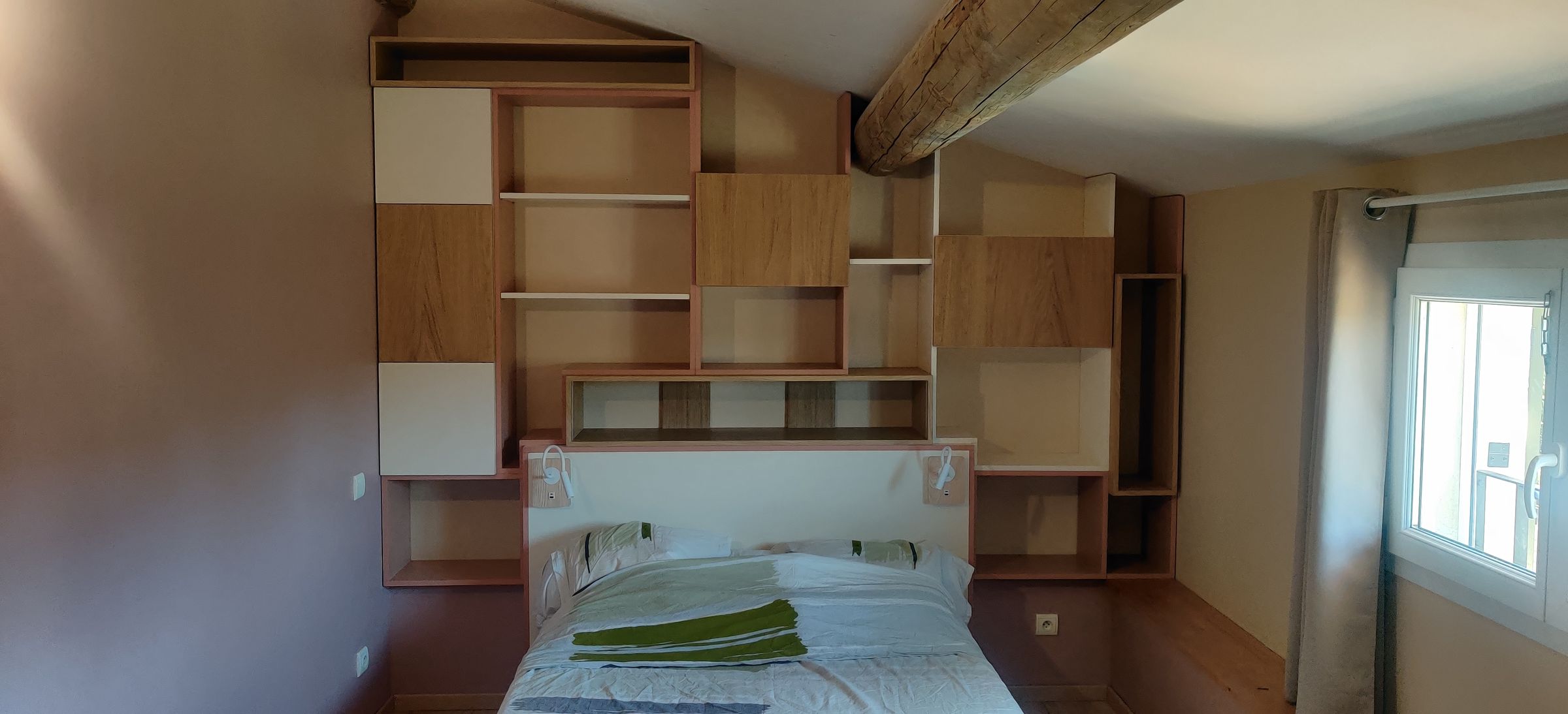 tête de lit / bibliothèque