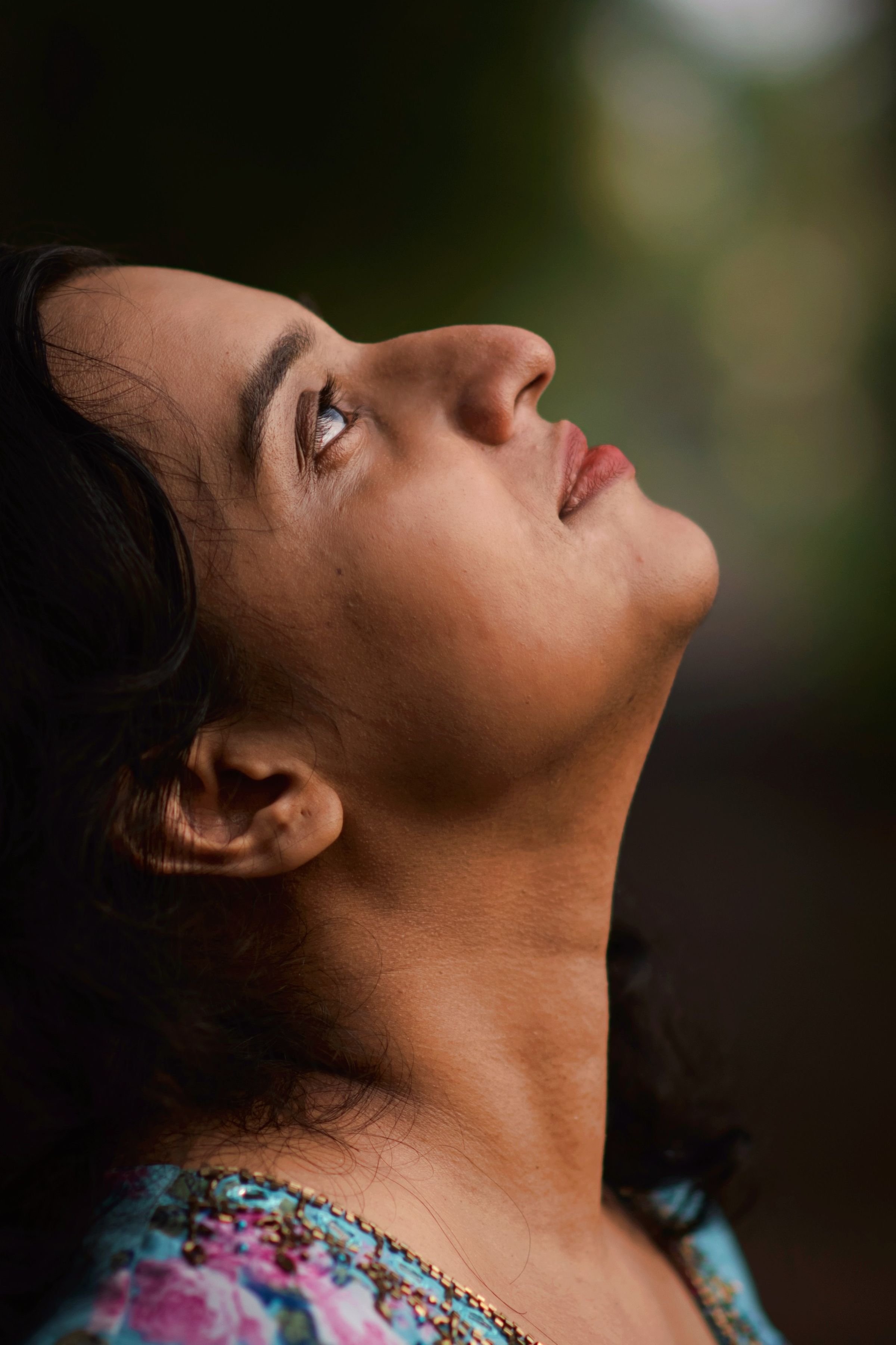 Silent Reflection – A quiet gaze, lost in thought.