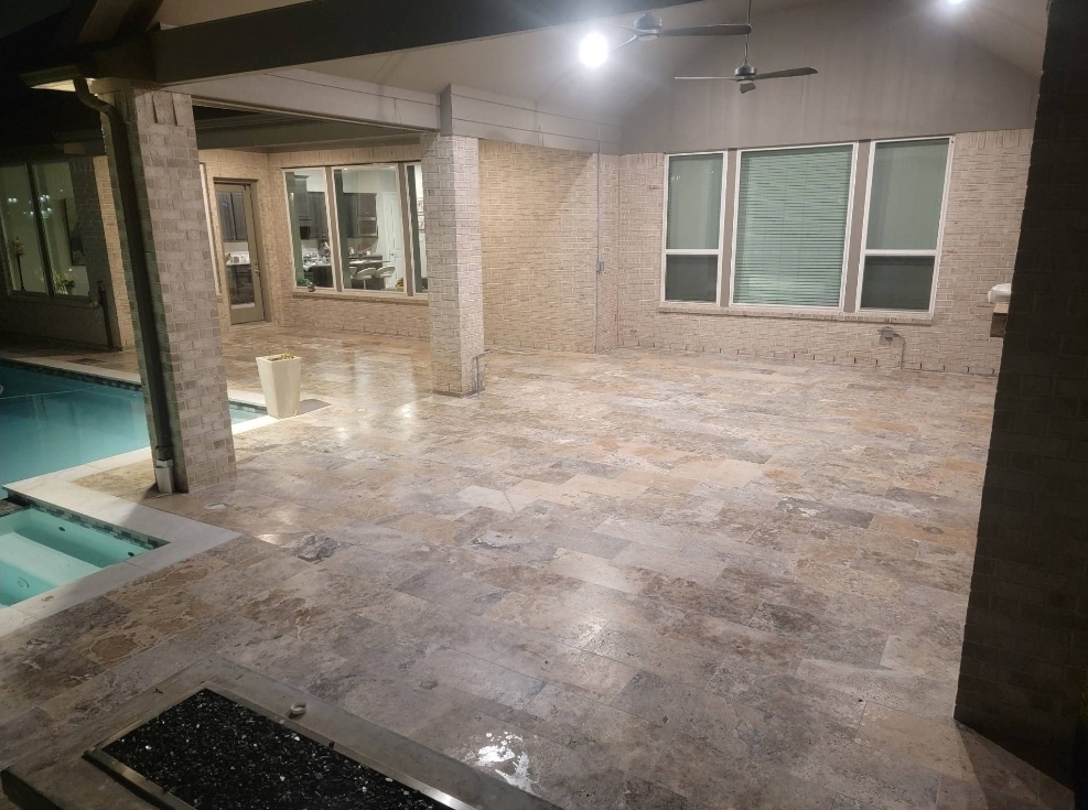 Travertine Tile For Backyard 