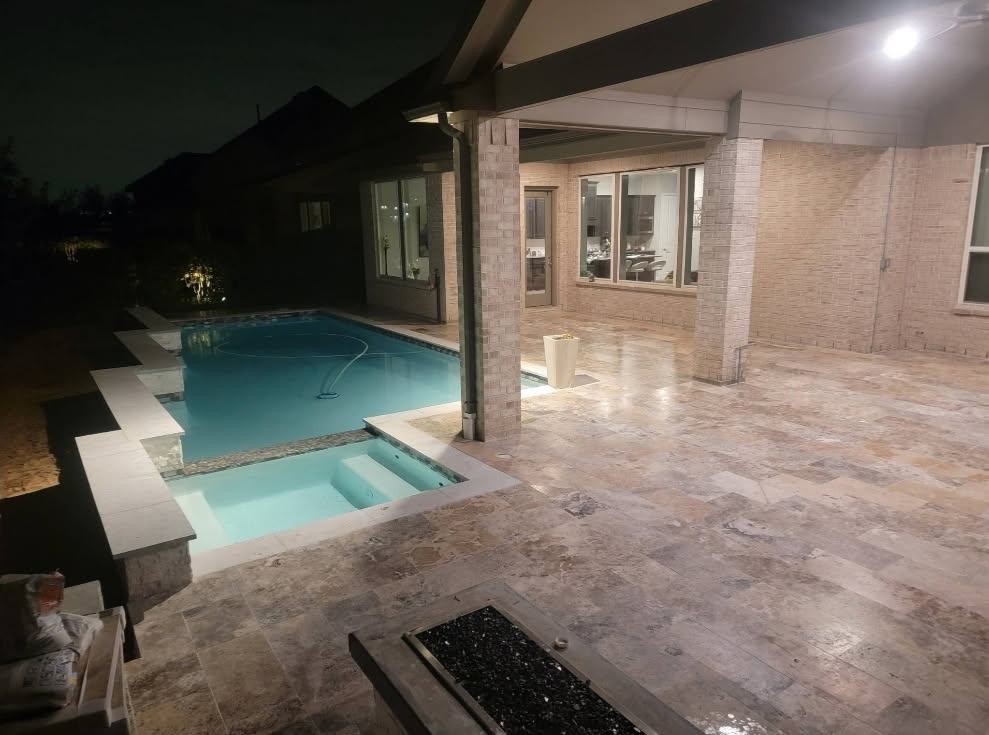 Travertine Tile For Backyard 