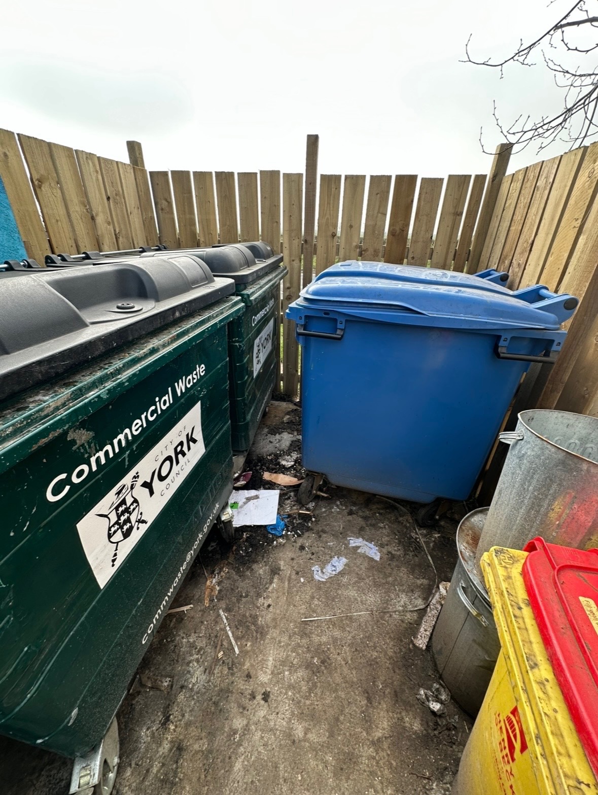 bin store area before picture