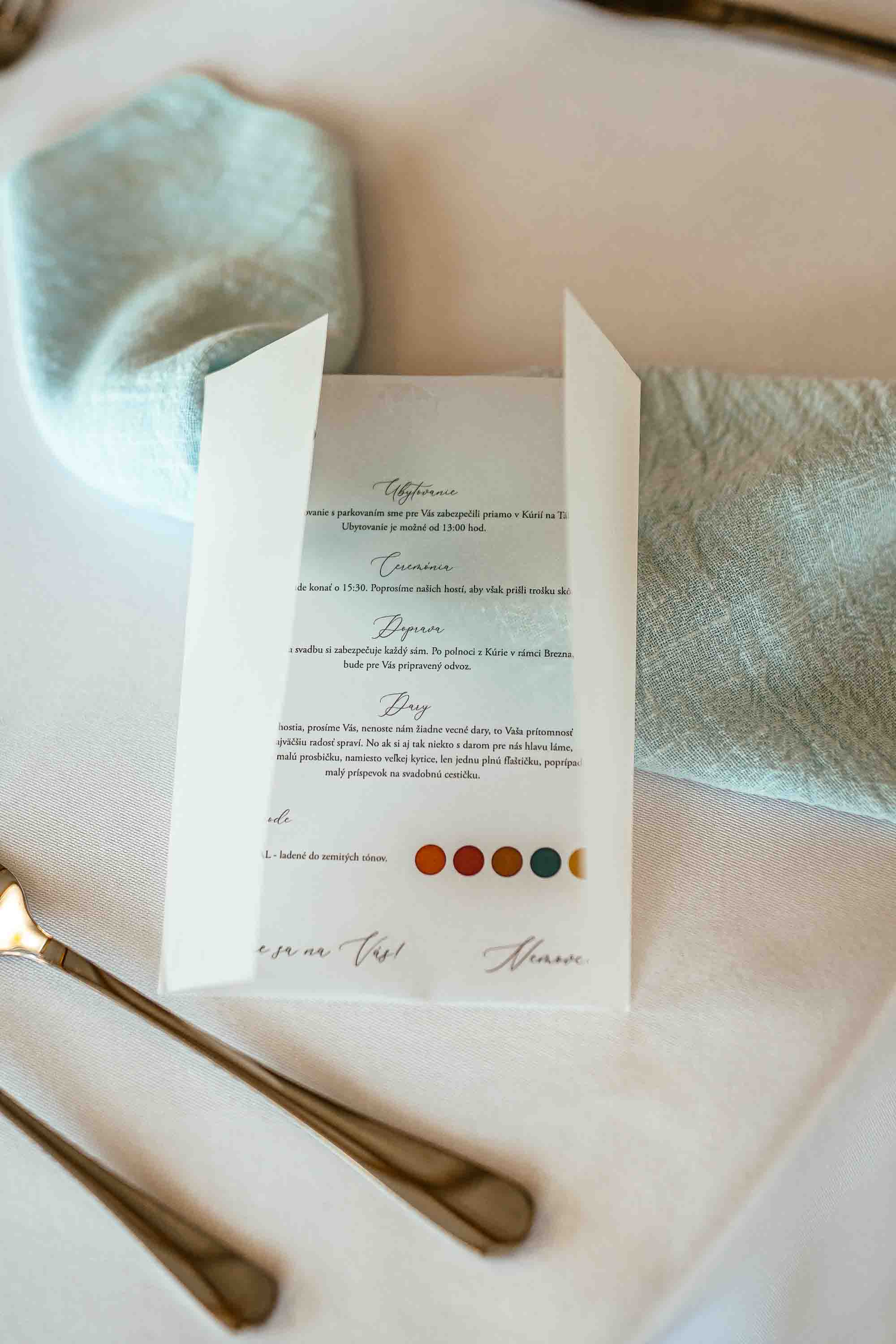 Svadobné Oznámenia, Pozvánky, Zasadací poriadok,Menu lístky's image