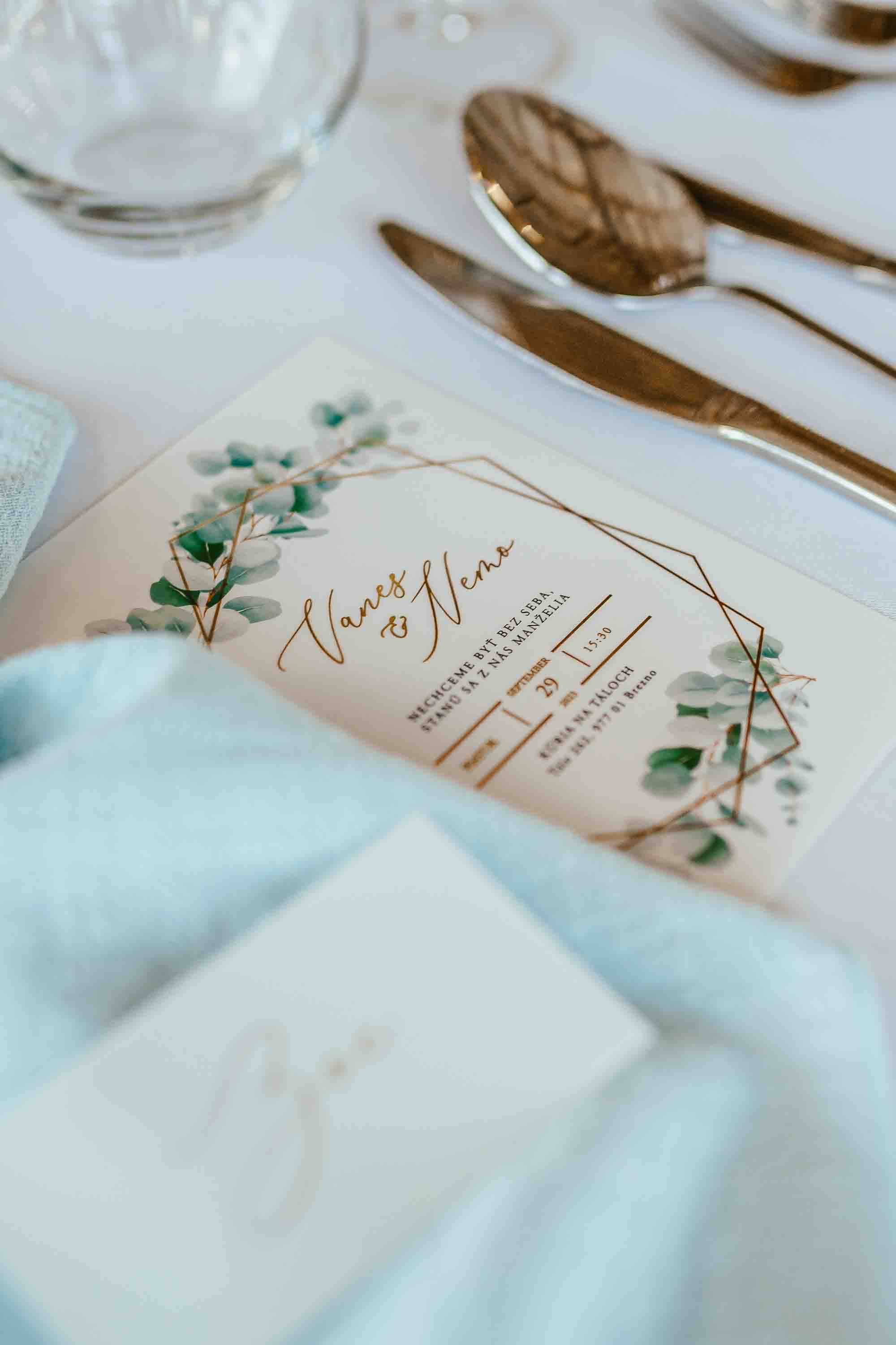 Svadobné Oznámenia, Pozvánky, Zasadací poriadok,Menu lístky's image