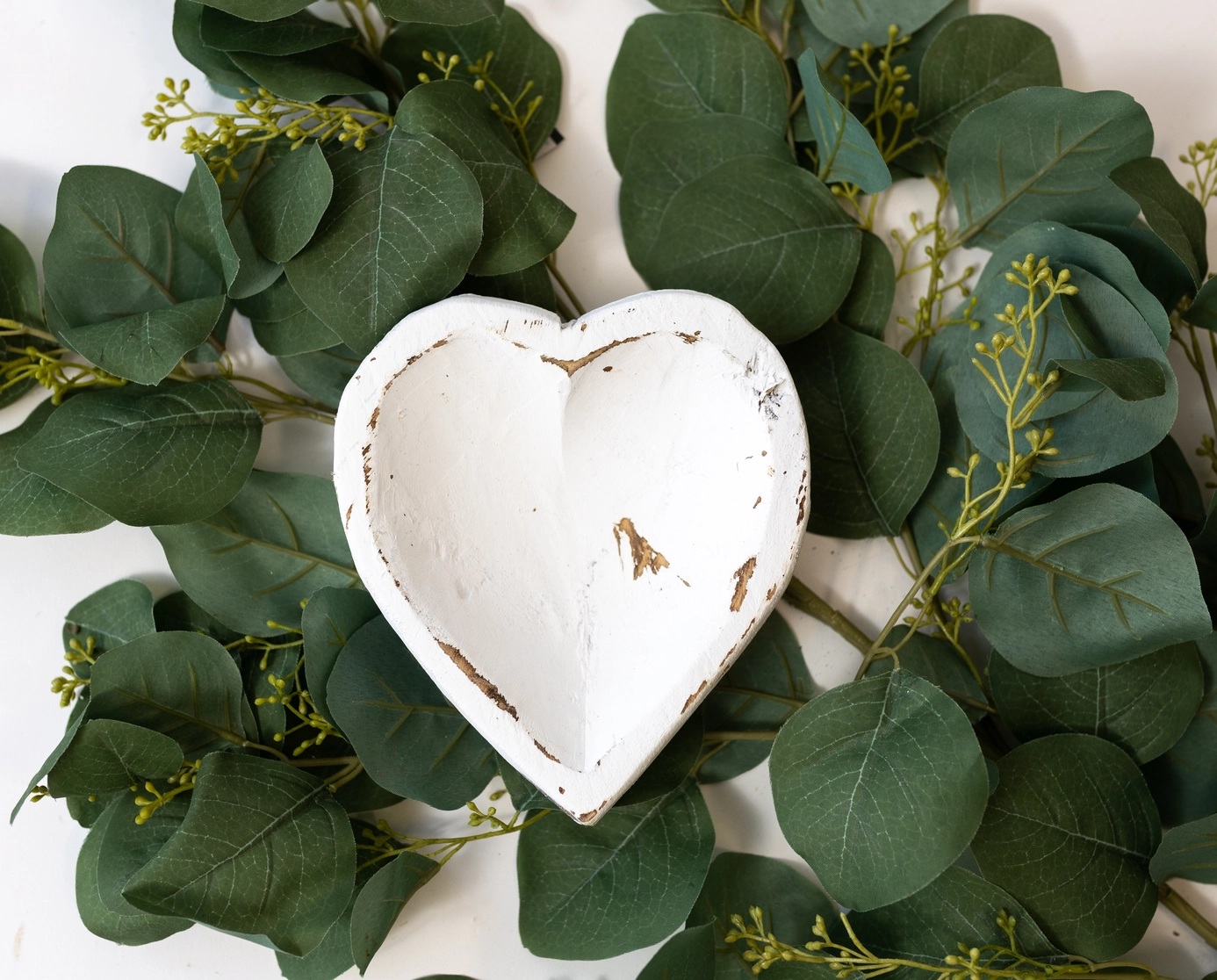 Sweet Heart Dough Bowl - White